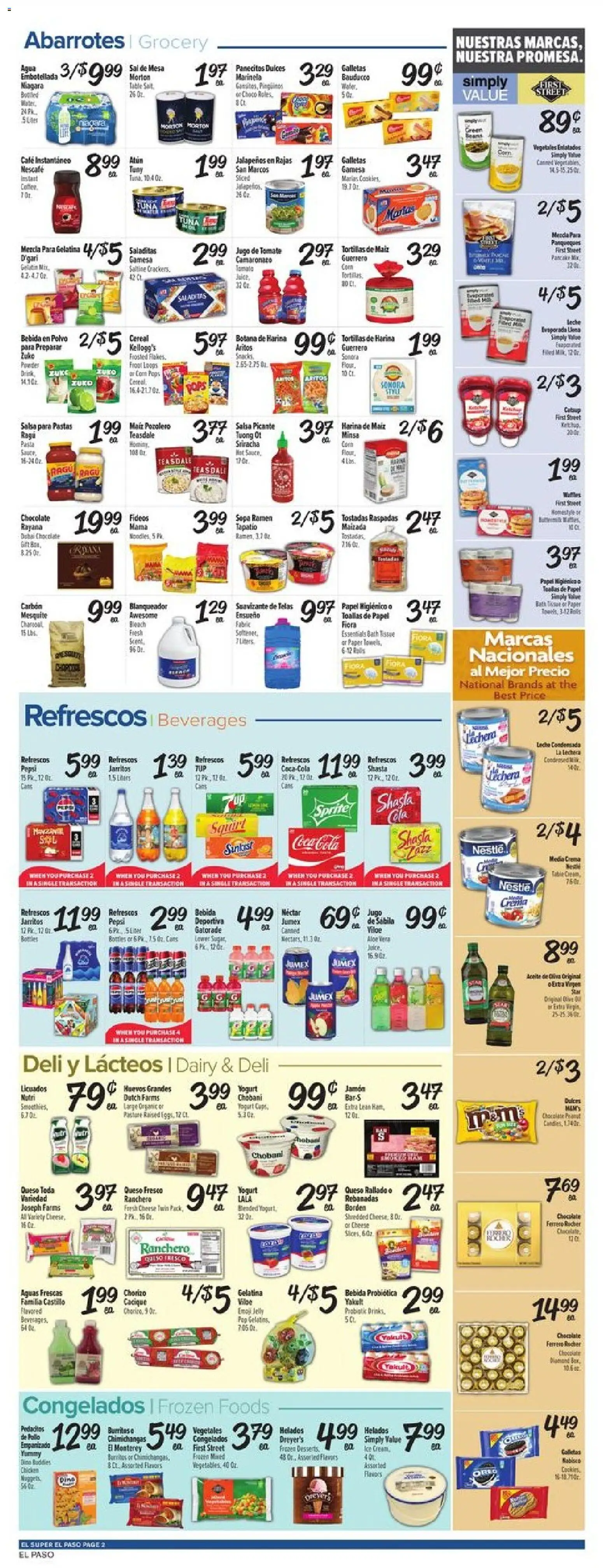 El Super Weekly Ad - TX - valid from 08.04.2026 | Page: 2 | Products: Bath, Cheese, Yogurt, Chocolate