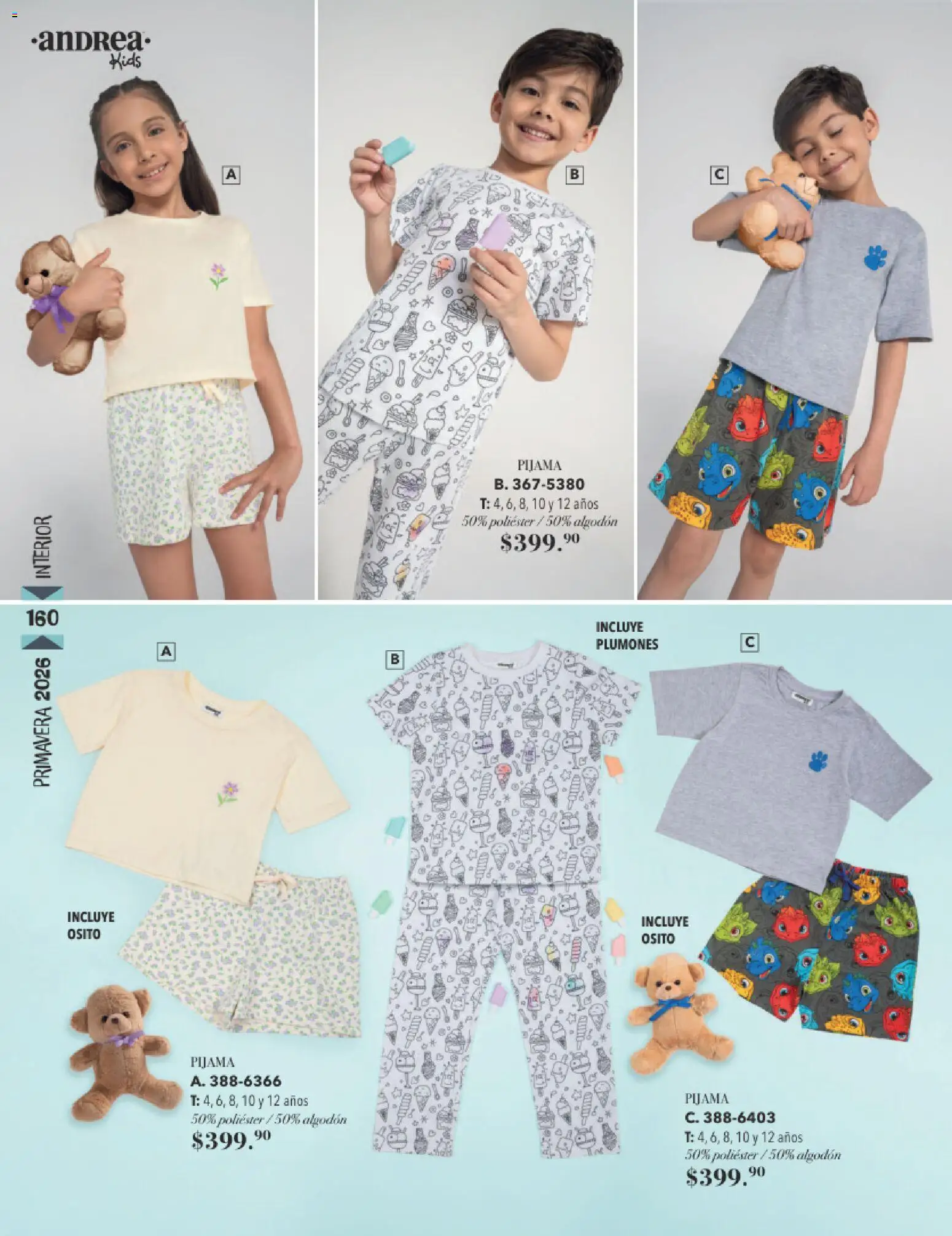Nuevas ofertas de Andrea válidas en toda la República Mexicana desde el 25.01.2026. ¡Encuentra las mejores ofertas en Andrea catálogo Infantil! | Página: 116 | Productos: Pijama, Algodón