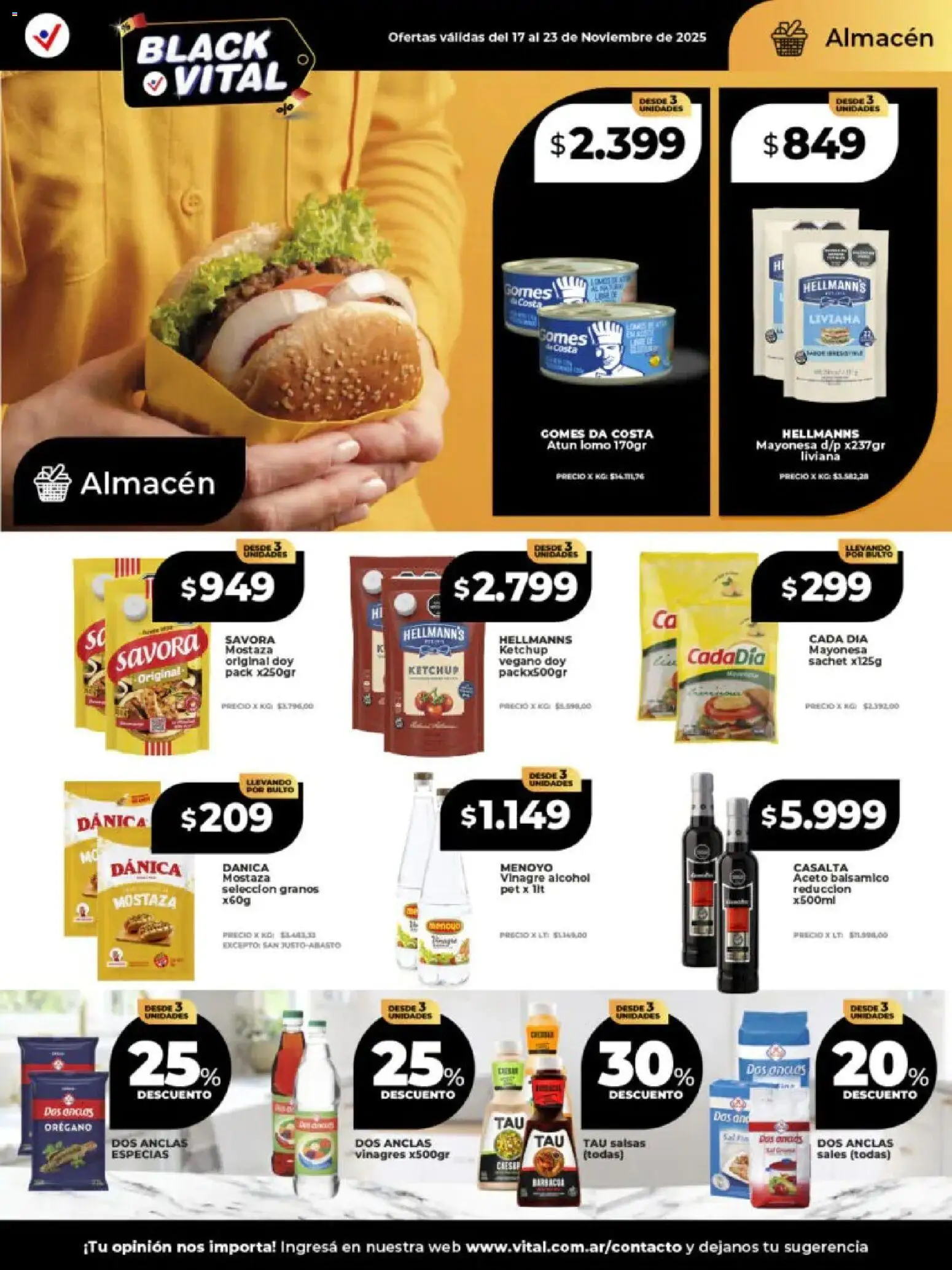 Vital - Ofertas │ válido desde el 17.11.2025 | Página: 11 | Productos: Ketchup, Aceto, Atún, Orégano