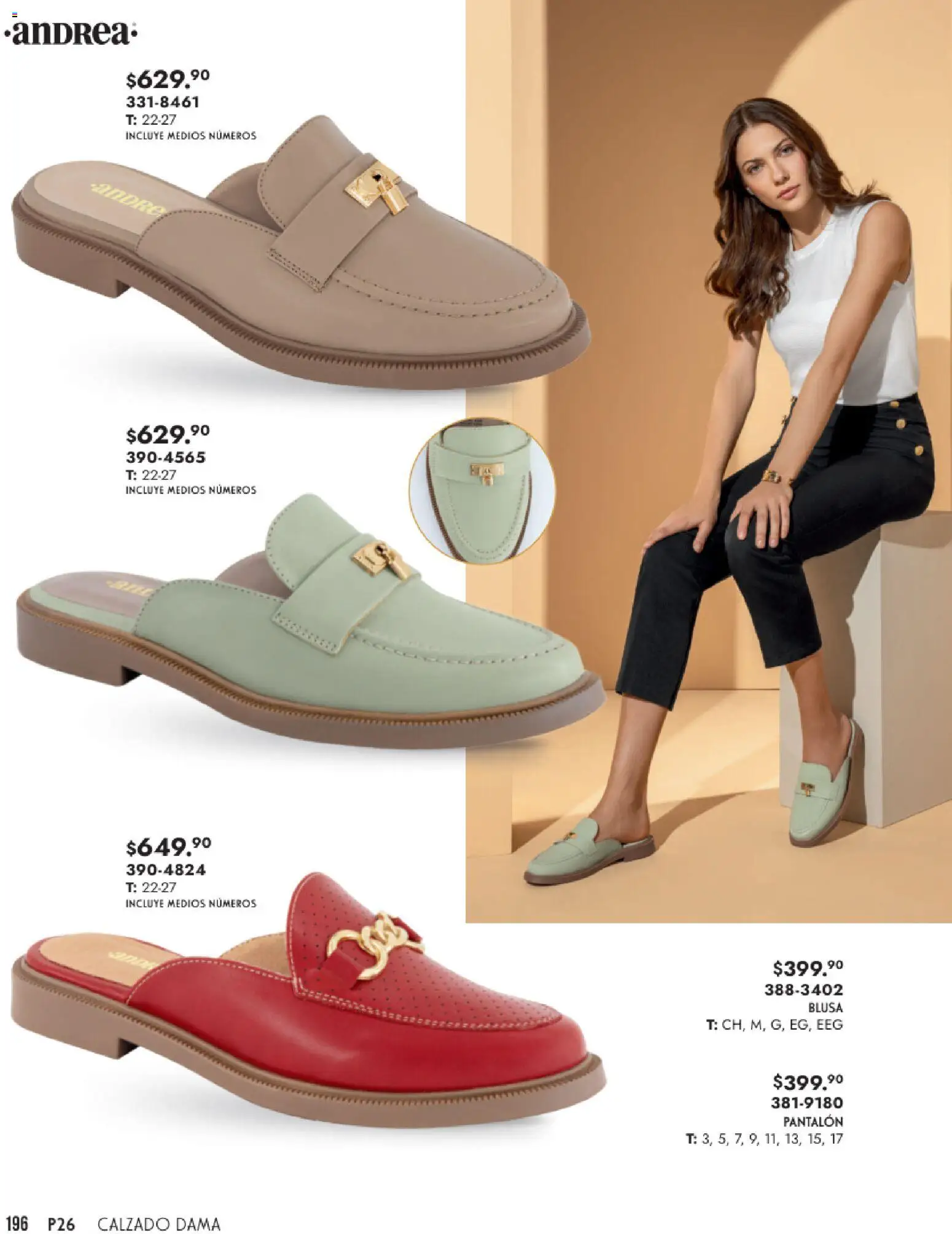 Nuevas ofertas de Andrea válidas en toda la República Mexicana desde el 25.01.2026. ¡Encuentra las mejores ofertas en Andrea catálogo Calzado Dama! | Página: 196 | Productos: Blusa