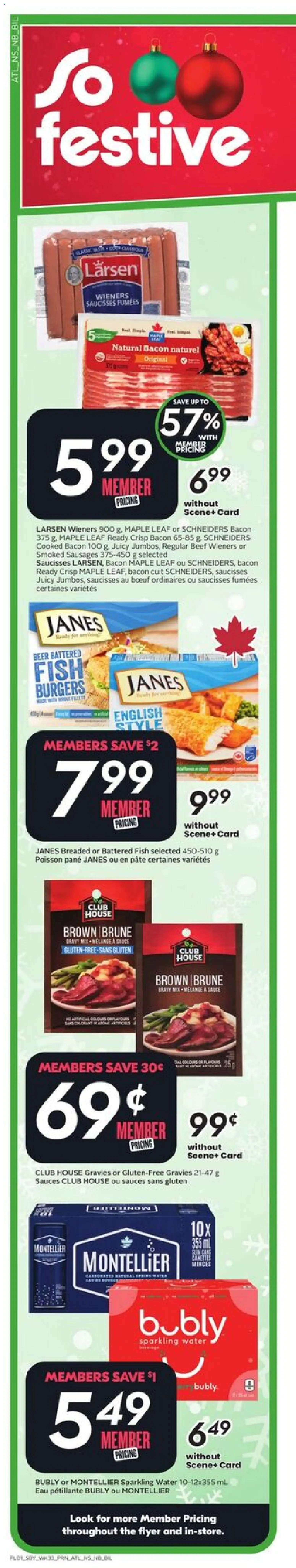 Sobeys flyer valid from 11.12.2025 | Page: 2 | Products: Fish, Beef, Beer