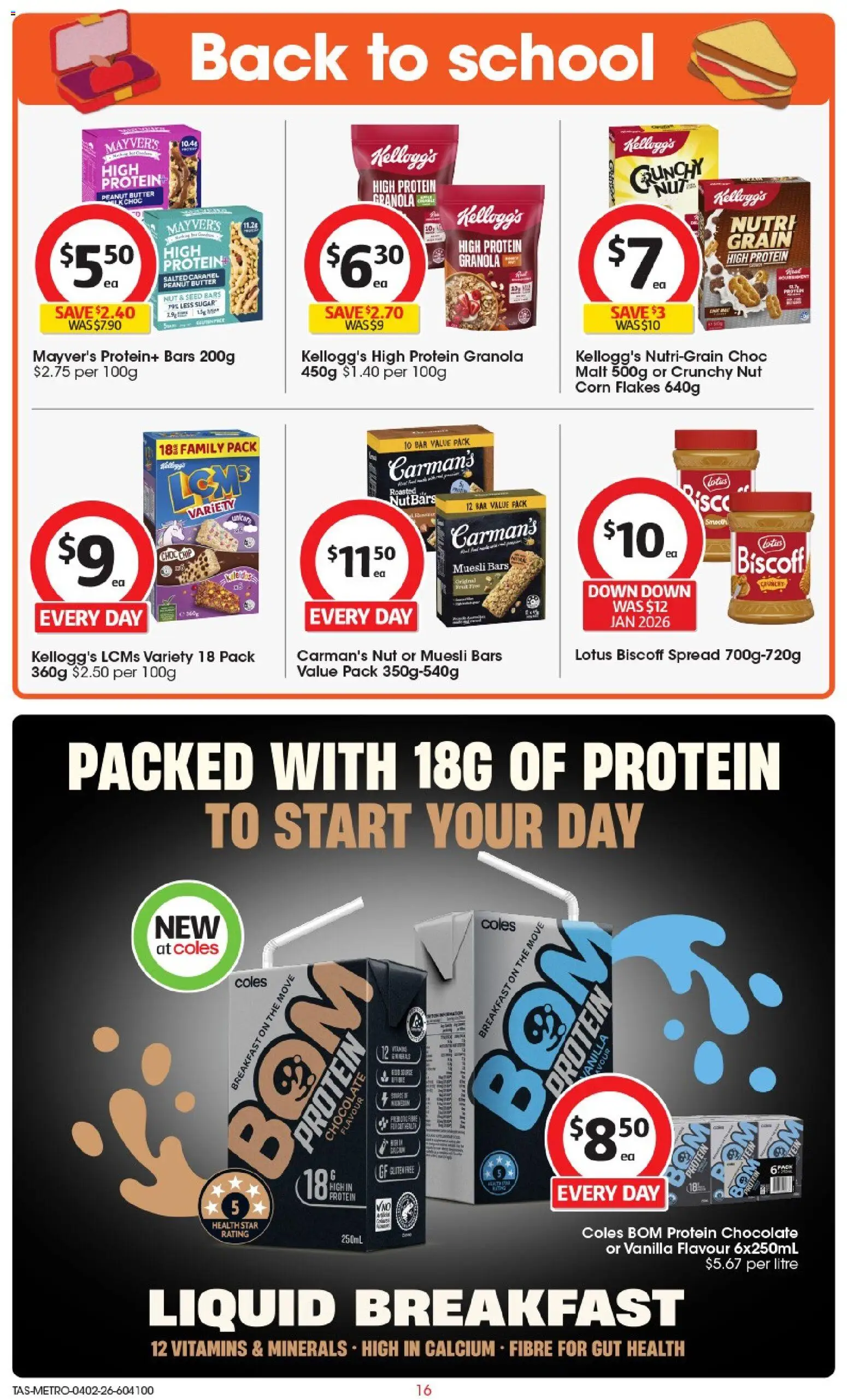 Coles catalogue - valid from 04.02.2026 | Page: 17 | Products: Butter, Chocolate, Granola, Sugar