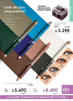 Oriflame catálogo válido desde el 07.03.2026 | Página: 27 | Productos: Sacapuntas, Mate, Delineador de ojos, Delineador