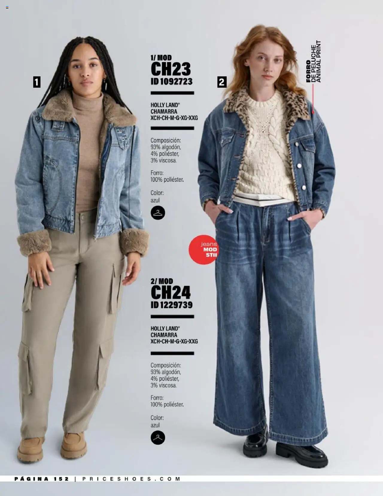 Nuevas ofertas de Price Shoes válidas en toda la República Mexicana desde el 05.08.2025. ¡Encuentra las mejores ofertas en Price Shoes - Catálogo Jeans ! | Página: 152 | Productos: Chamarra