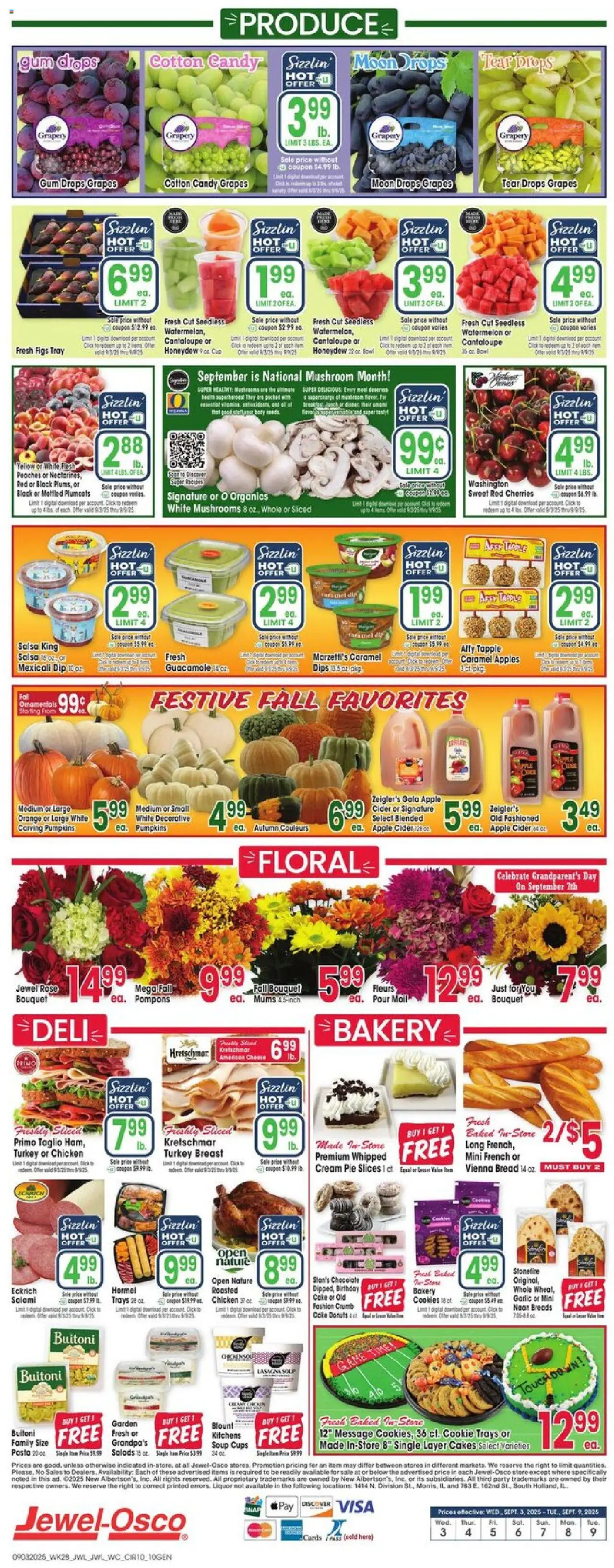 Jewel Osco Weekly Ad - IL - valid from 03.09.2025 | Page: 10 | Products: Chocolate, Ham, Garlic, Watermelon