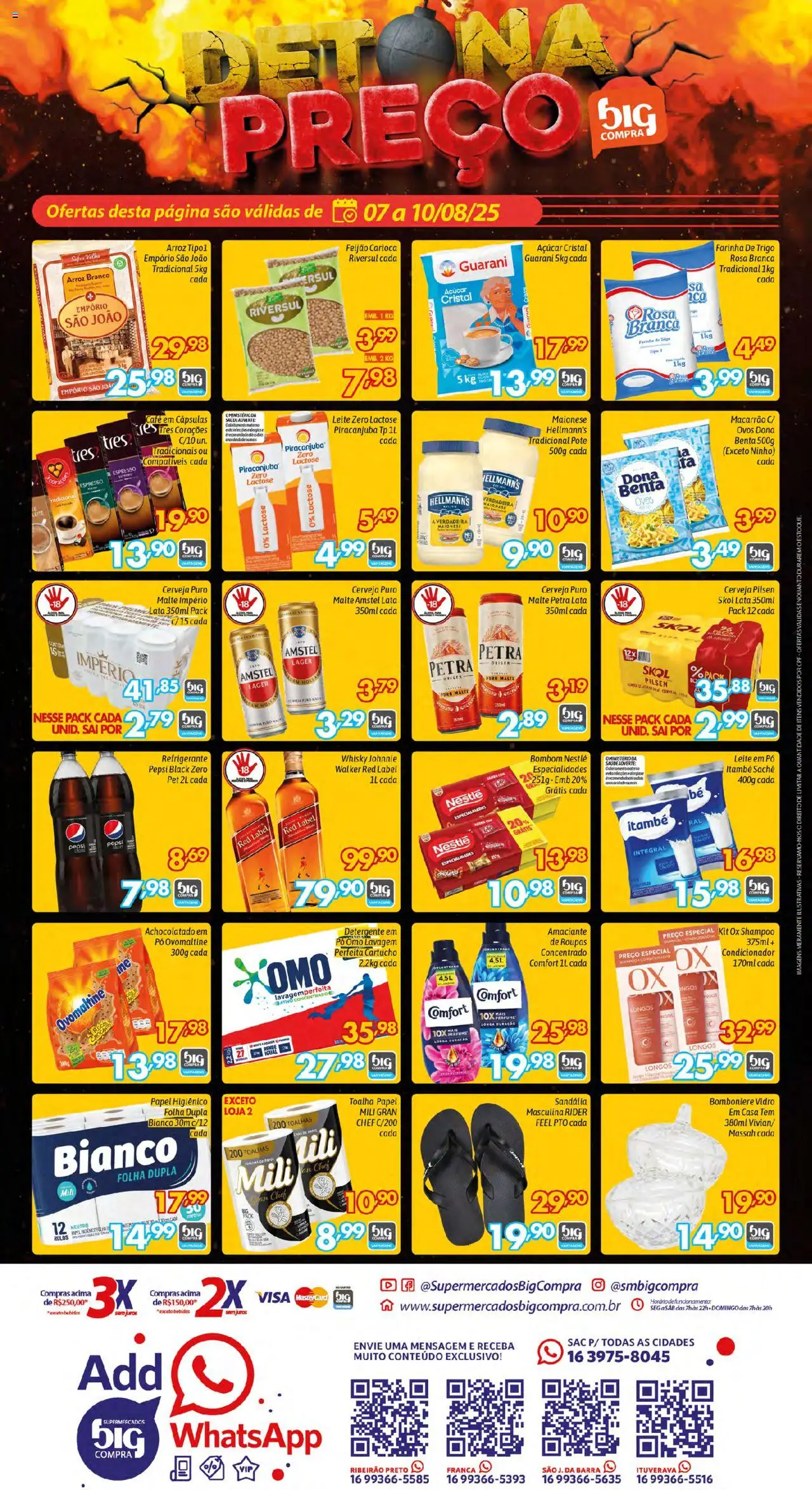 Big Compra Folheto - válido de 07.08.2025 | Página: 4 | Produtos: Pó, Whisky, Cerveja, Bombom