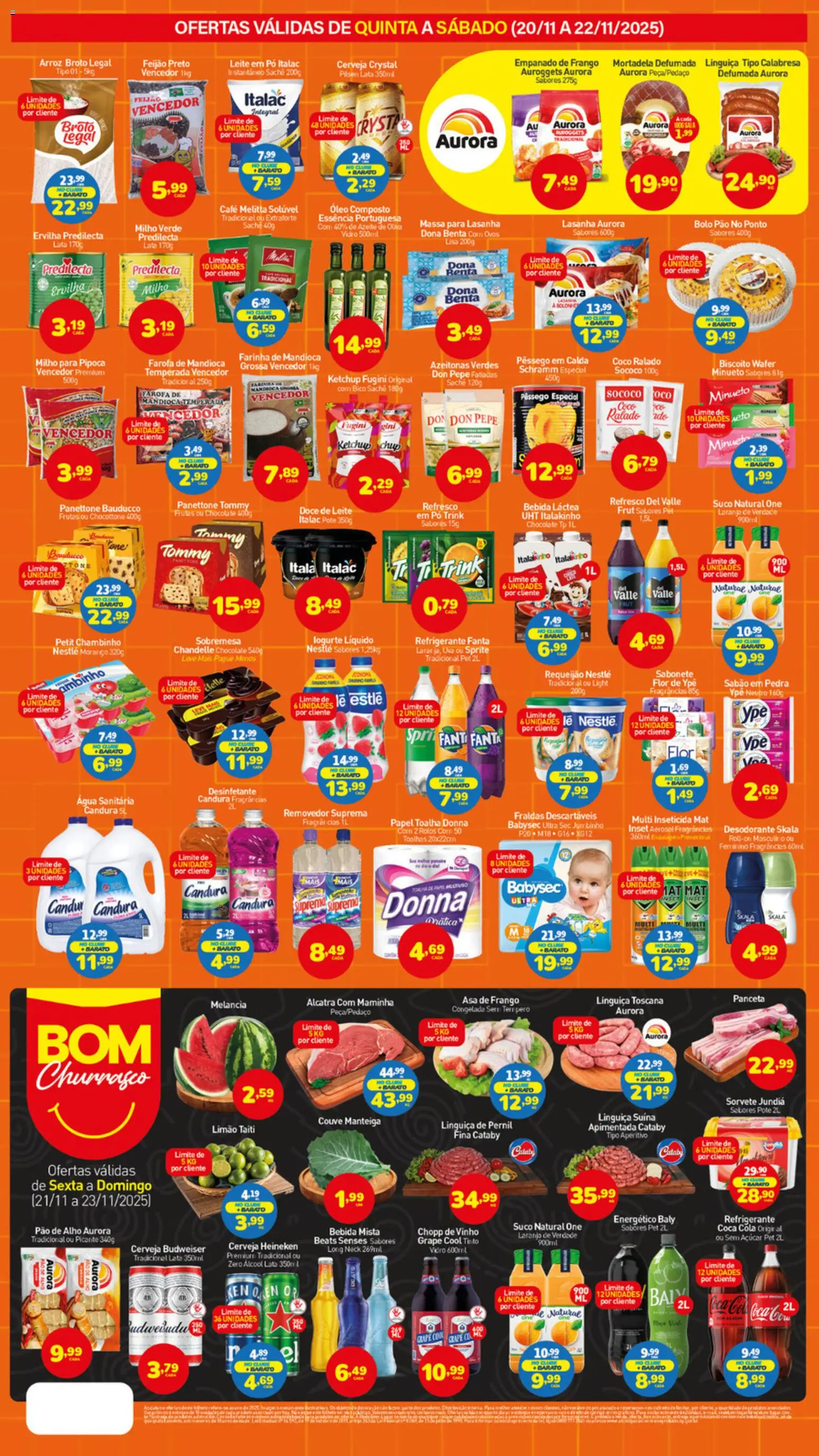 Rede Bom Lugar Folheto - válido de 17.11.2025 | Página: 2 | Produtos: Pêssego, Maminha, Azeite, Água sanitária