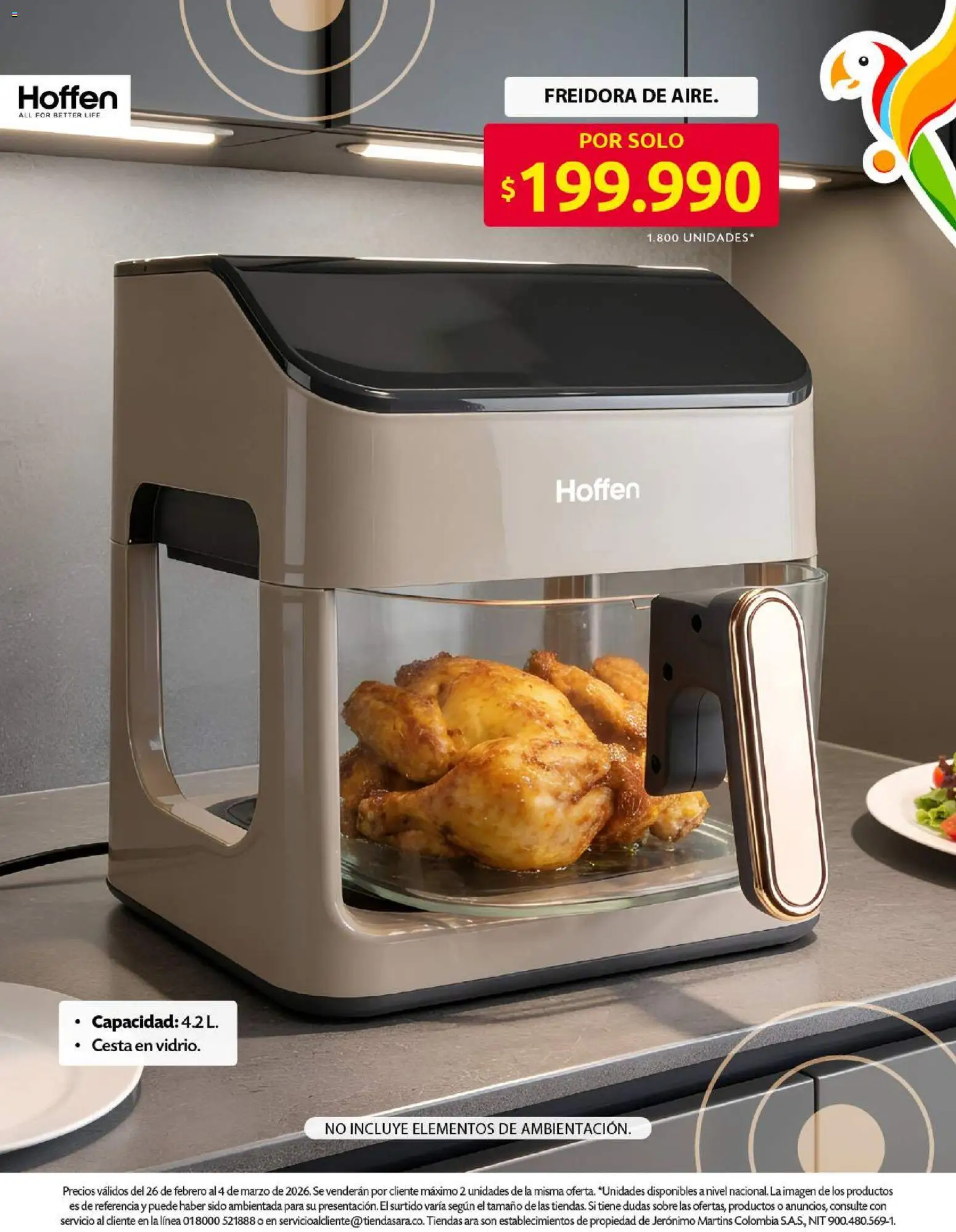 Ara revista - valida desde el 26.02.2026 | Página: 2 | Productos: Sobre, Freidora, Cesta