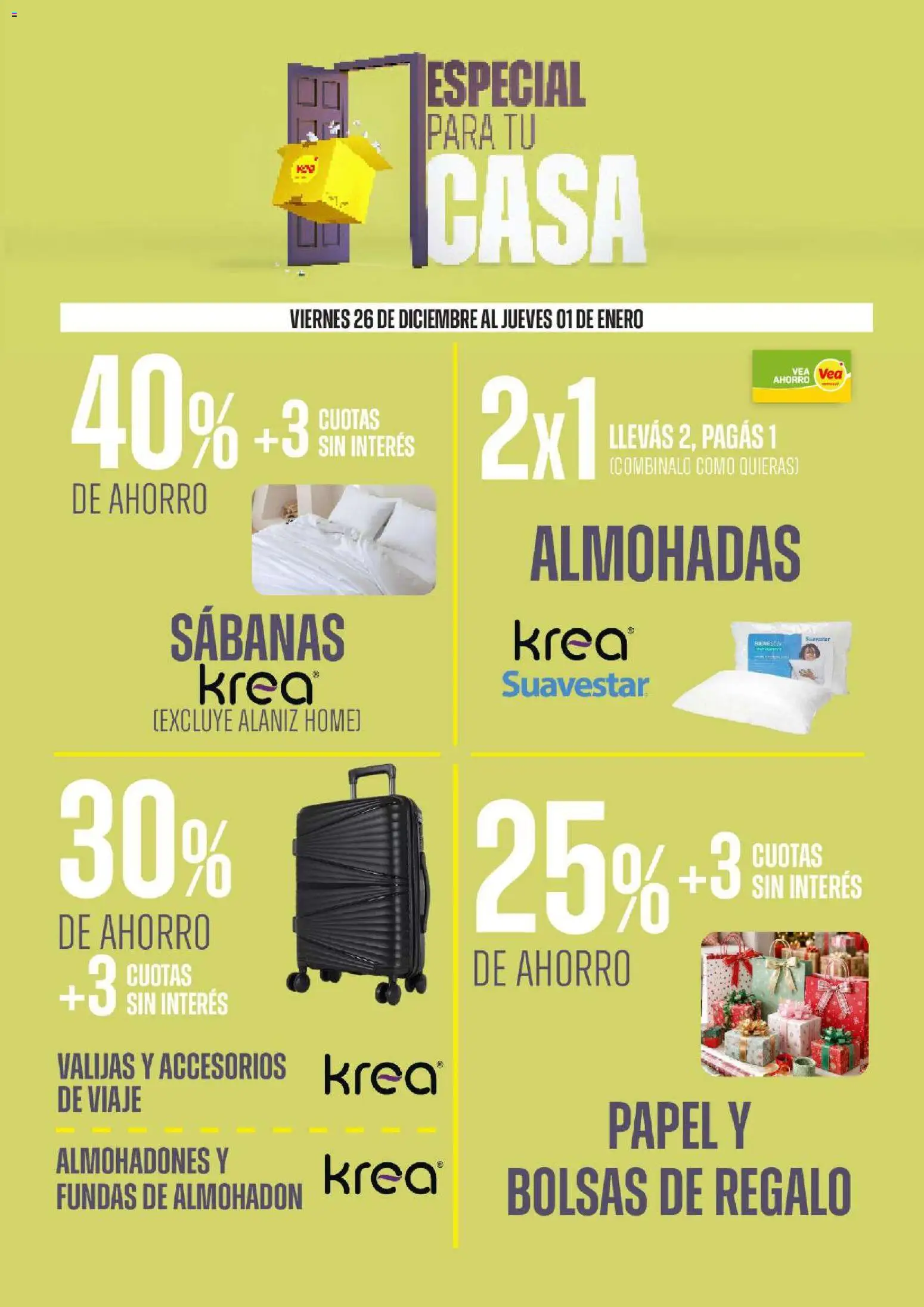 Vea - Ofertas especial para tu casa │ válido desde el 26.12.2025 | Página: 11 | Productos: Sabanas, Almohadon
