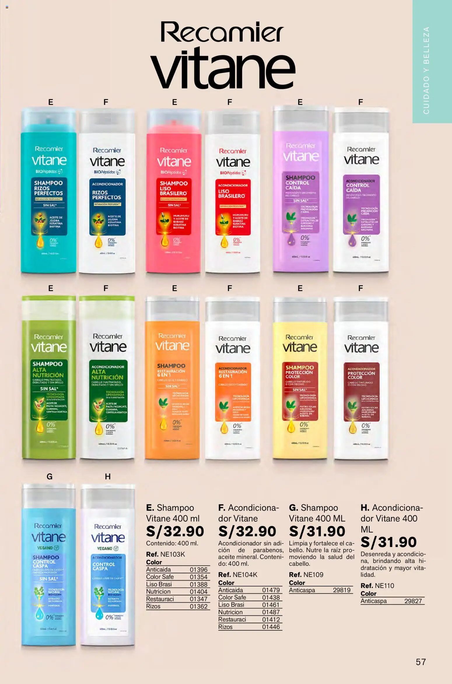 Catálogo Leonisa válido desde 16.01.2026 | Página: 57 | Productos: Shampoo, Acondicionador, Aceite