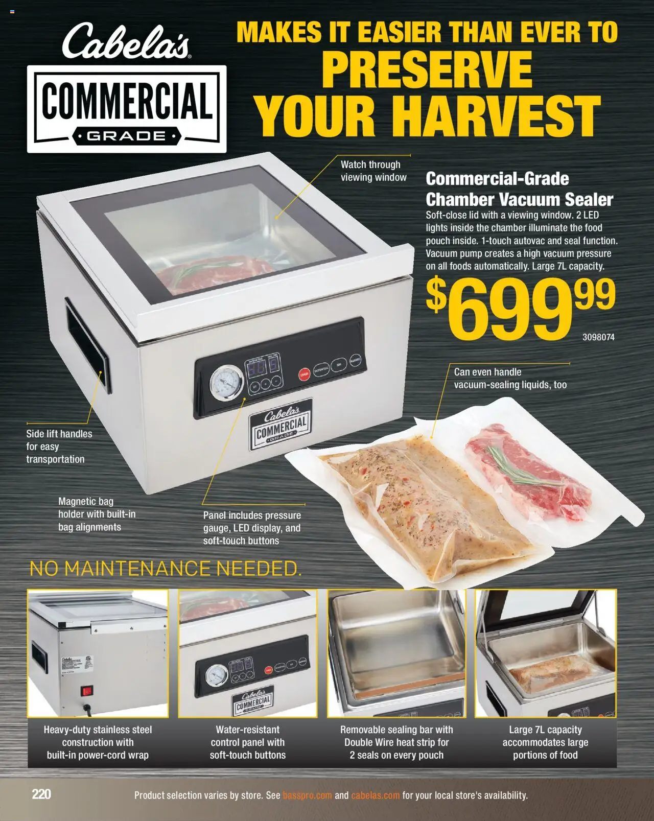 Cabela's Hunting Master 25 - valid from 11.08.2025 | Page: 220 | Products: Vacuum, Watch, Vacuum Sealer, Bag