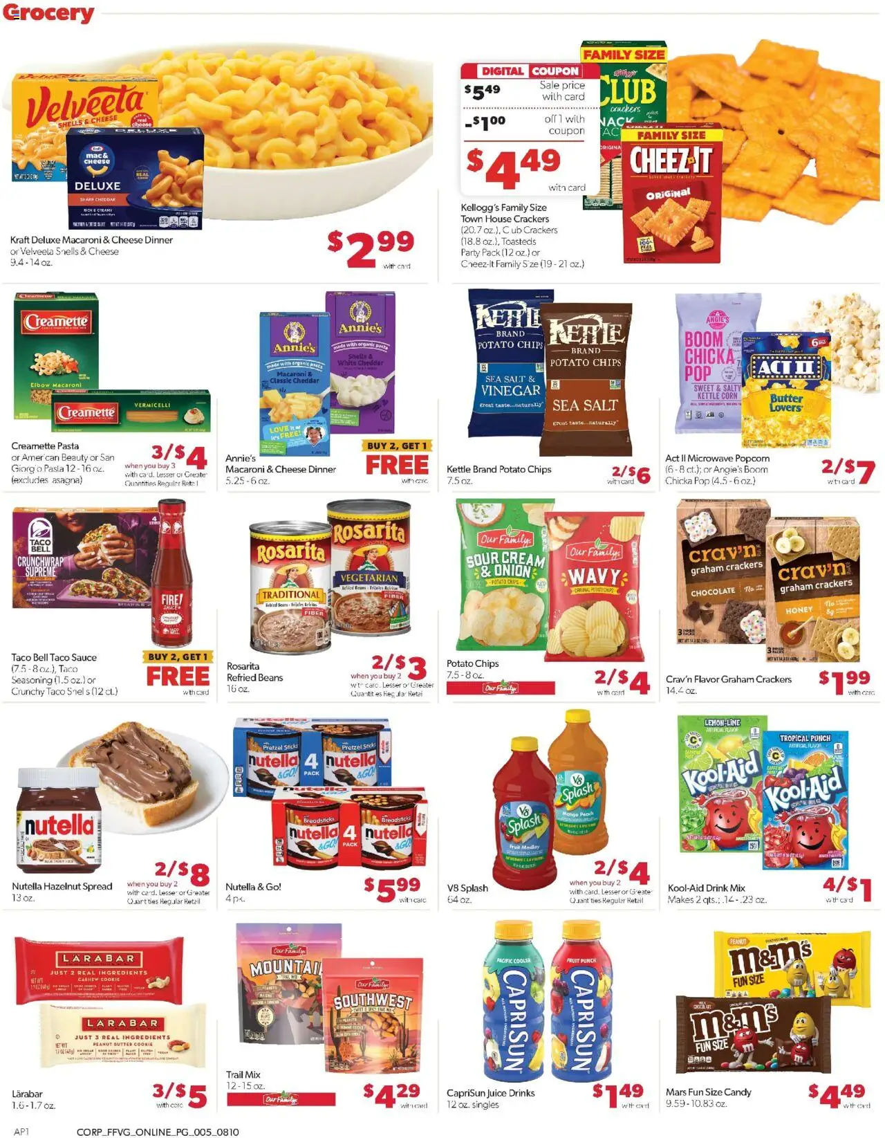 Family Fare Weekly Ad - valid from 10.08.2025 | Page: 11 | Products: Chocolate, Chips, Cream, Sauce