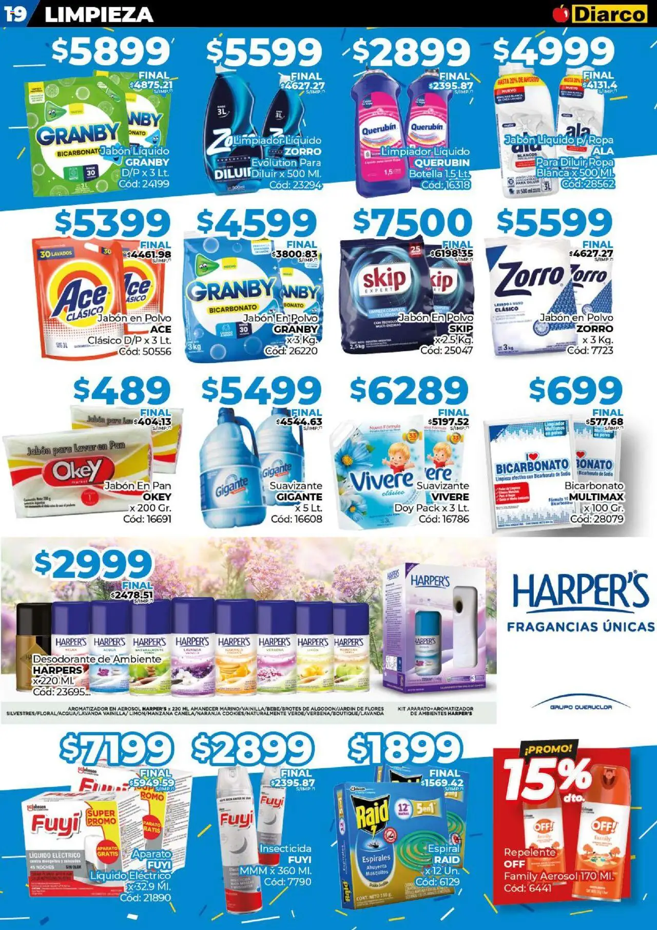 Diarco ofertas │ válido desde el 15.09.2025 | Página: 19 | Productos: Polvo, Jabón líquido, Desodorante, Pala