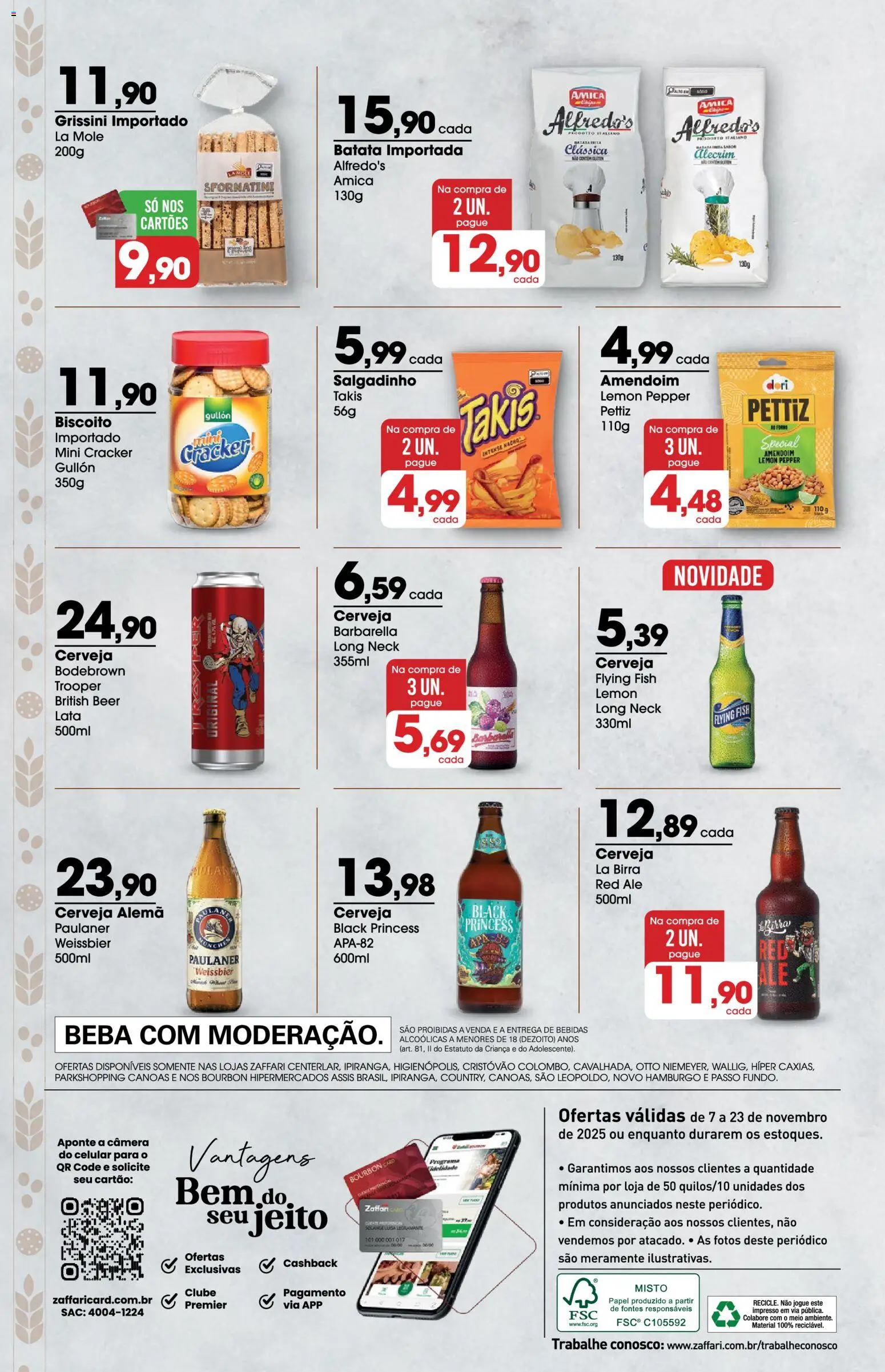 Zaffari Folheto - válido de 07.11.2025 | Página: 6 | Produtos: Celular, Biscoito, Batata, Batata frita