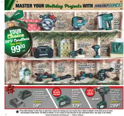 Preview of Menards weekly ads valid from 29.11.2025 | Page: 2 | Products: Angle Grinder, Circular Saw, Stapler, Charger