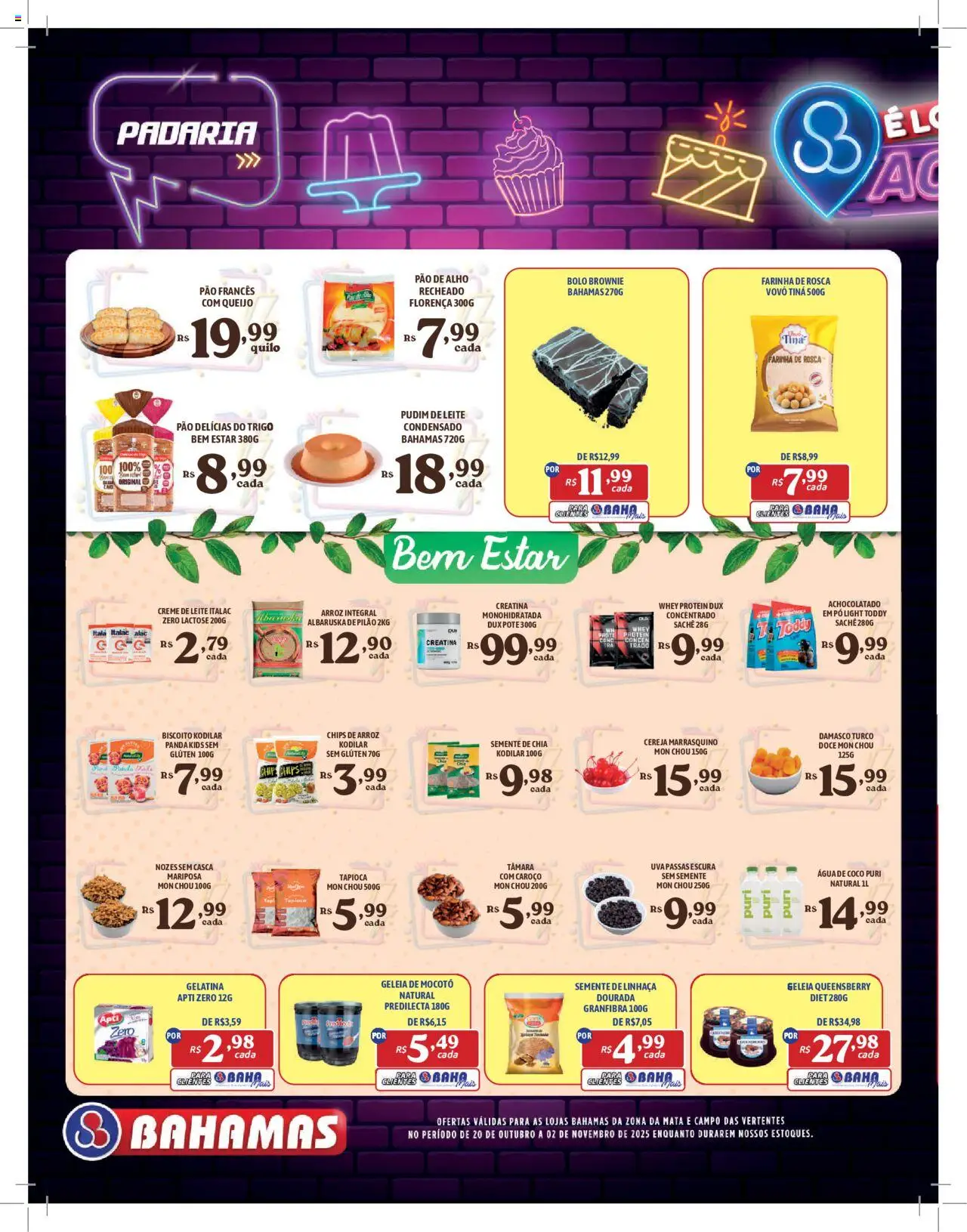 Bahamas Supermercados Folheto - válido de 20.10.2025 | Página: 4 | Produtos: Coco, Leite, Geleia, Whey protein