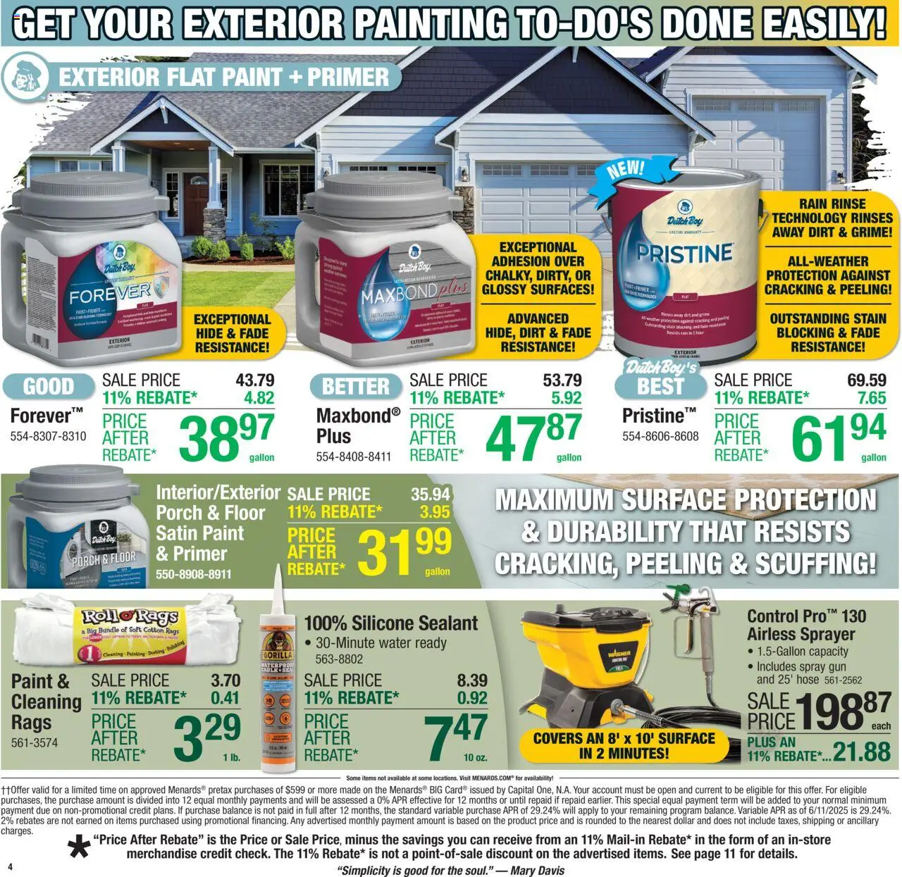 Menards Weekly Ad - valid from 06.08.2025 | Page: 7 | Products: Sealant, Peeling, Water, Gun