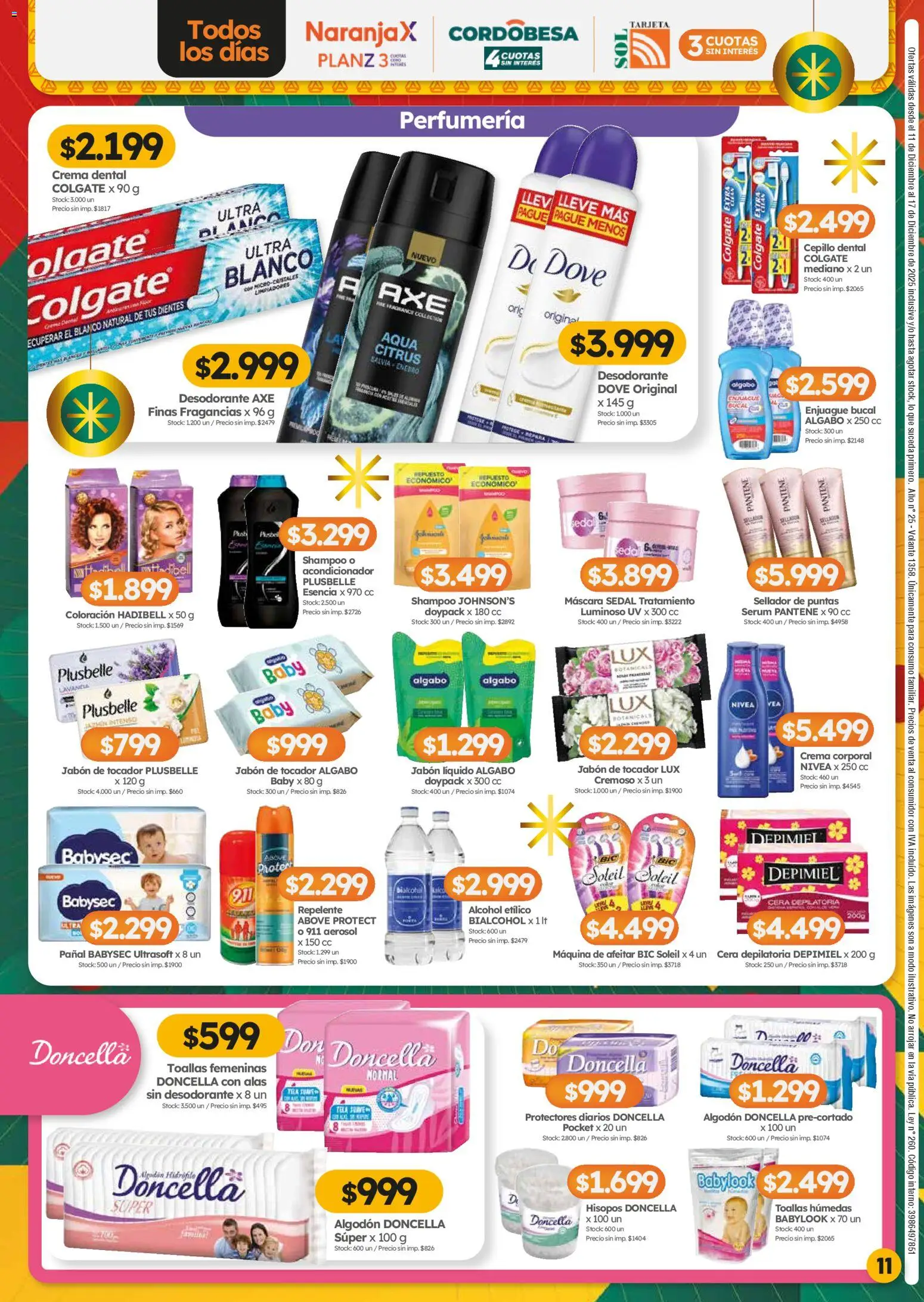 Cordiez ofertas │ válido desde el 11.12.2025 | Página: 11 | Productos: Algodón, Jabón líquido, Serum, Crema