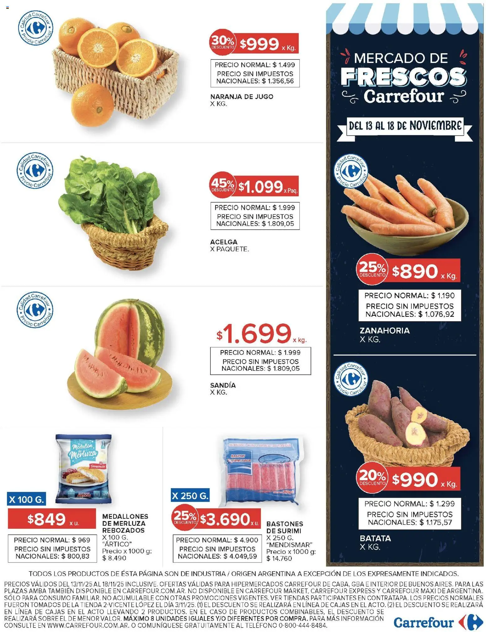 Carrefour ofertas │ válido desde el 13.11.2025 | Página: 16 | Productos: Teléfono, Caso, Batata, Jugo
