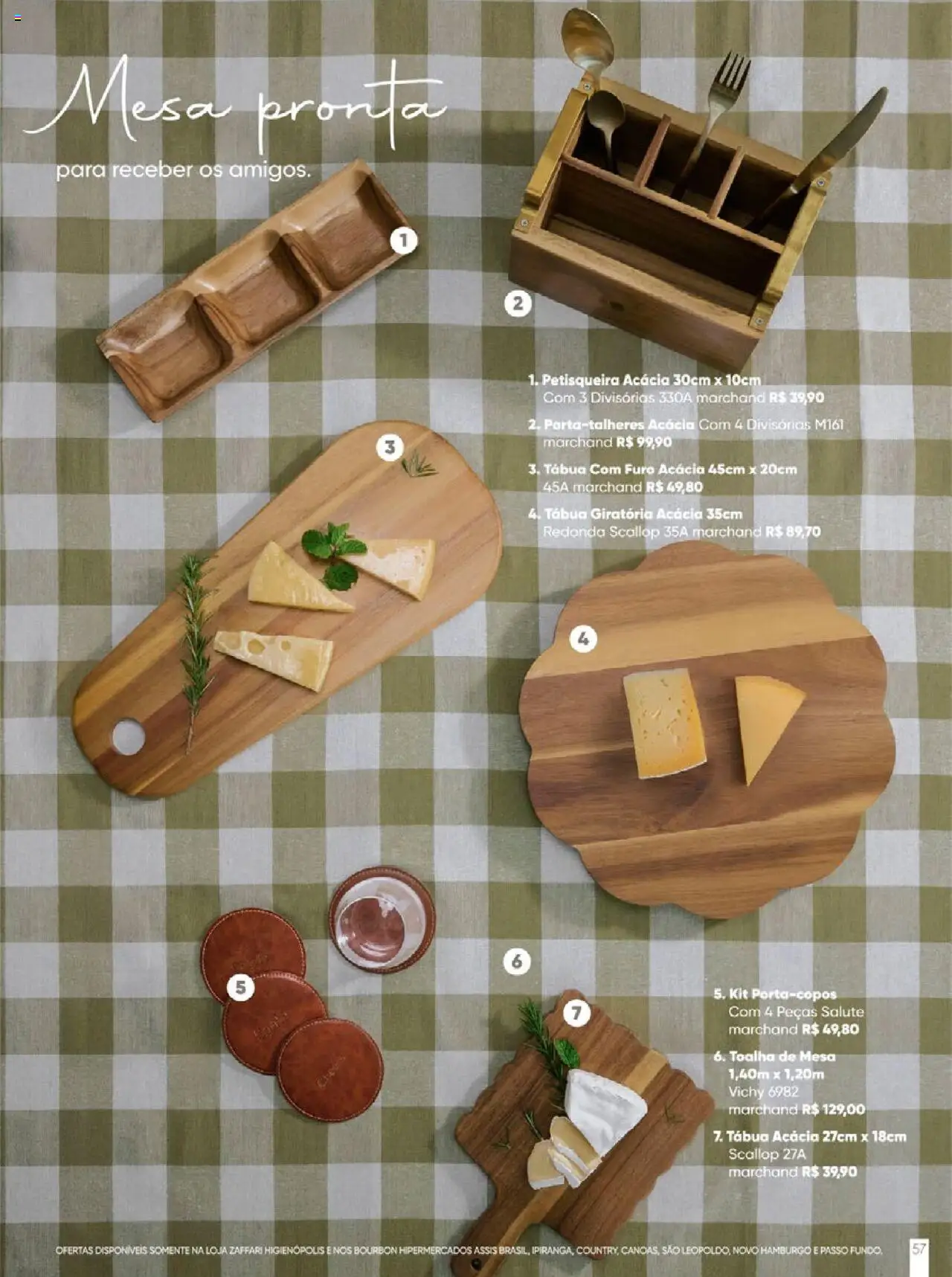 Zaffari Folheto - válido de 09.06.2025 | Página: 57 | Produtos: Mesa, Toalha de mesa, Bourbon, Tábua