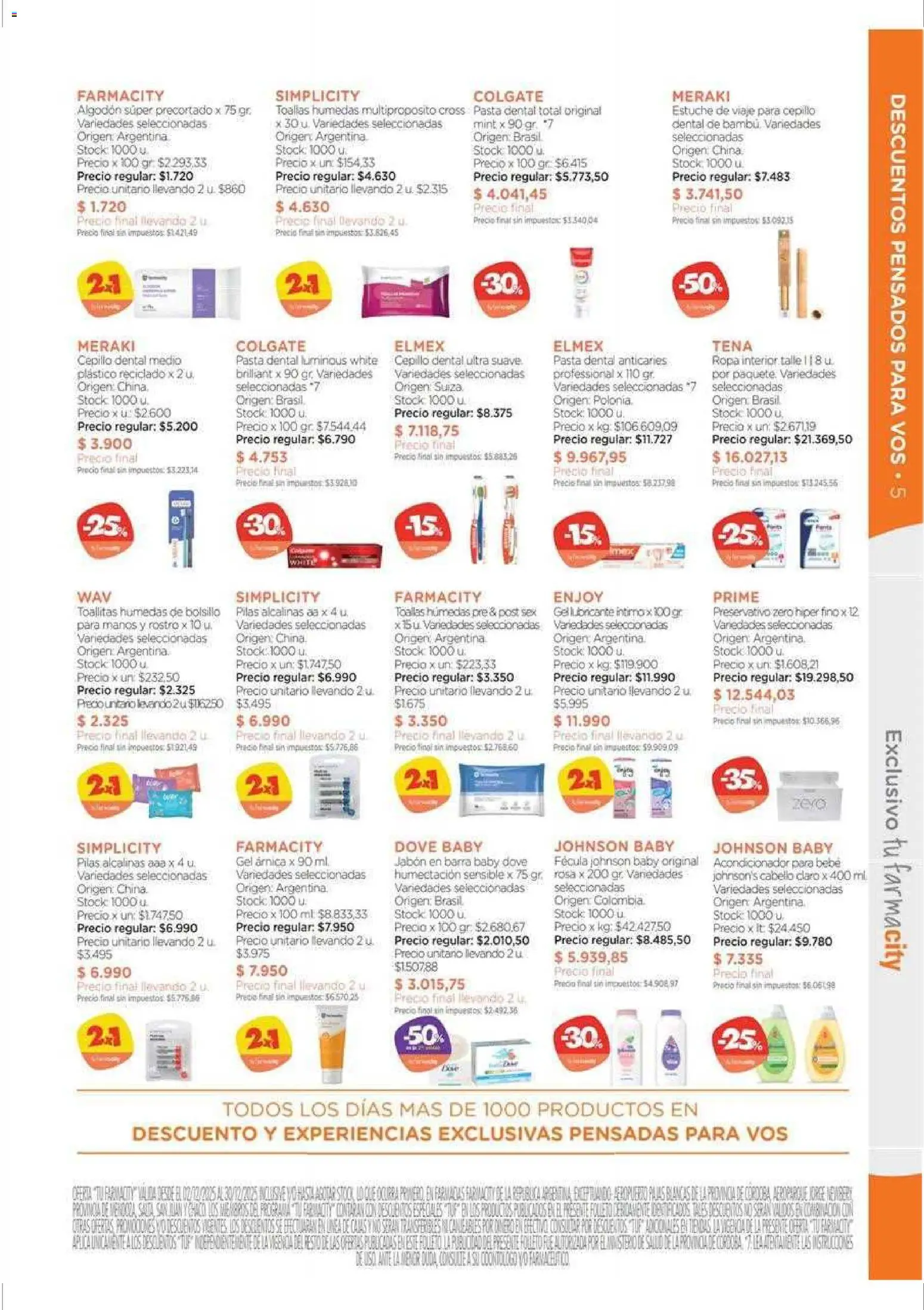 Farmacity catálogo │ válido desde el 02.12.2025 | Página: 5 | Productos: Pilas, Pasta dental, Ropa interior, Estuche
