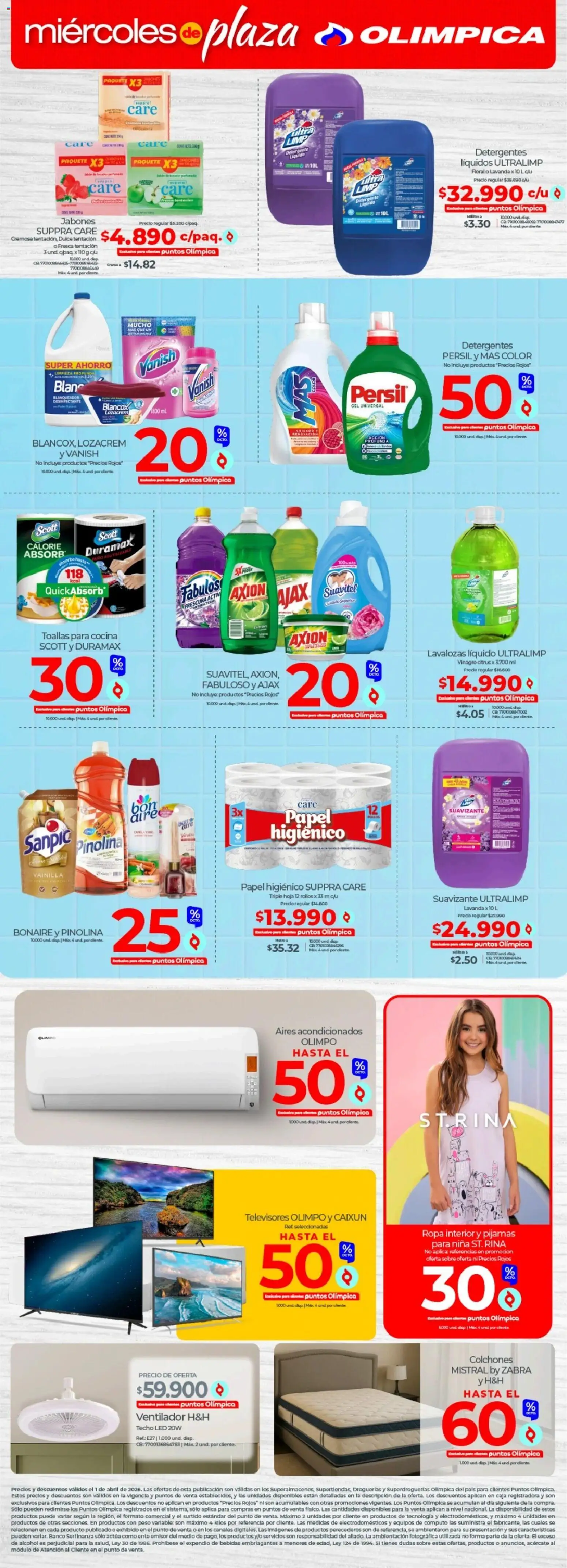 Olímpica revista - valida desde el 01.04.2026 | Página: 3 | Productos: Cocina, Ventilador, Caja, Pera