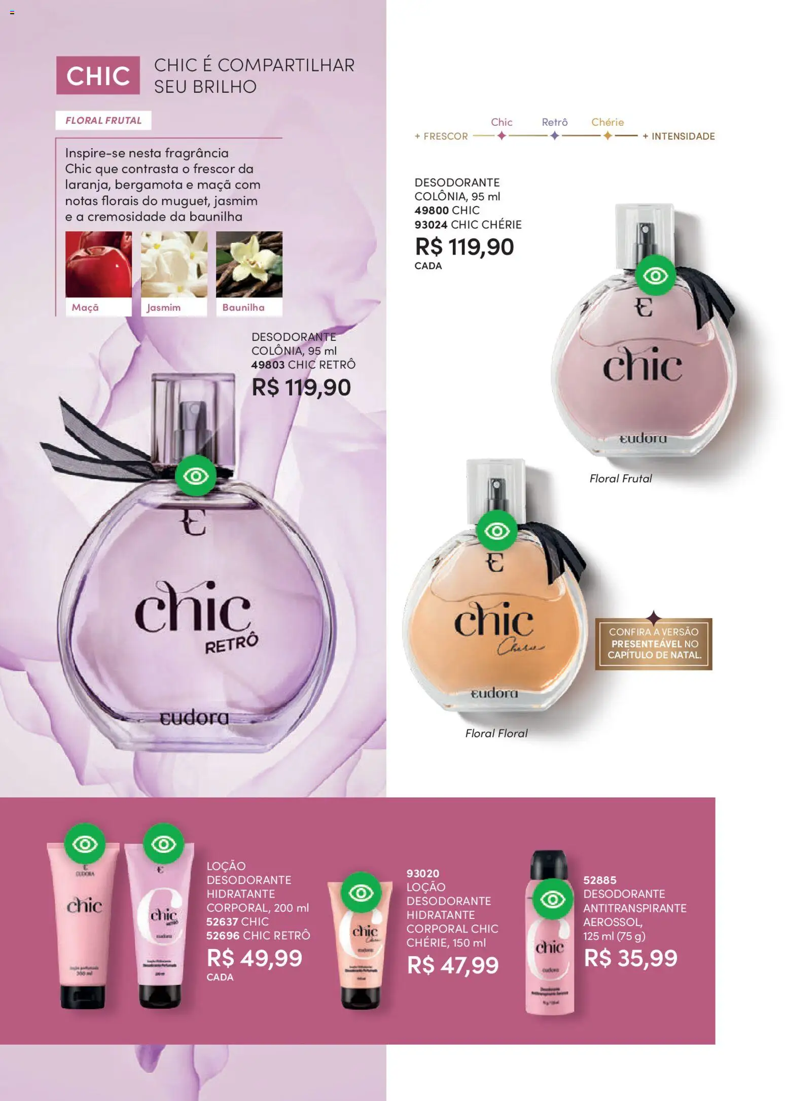 Eudora Folheto - válido de 29.10.2025 | Página: 57 | Produtos: Bergamota, Fragrância, Desodorante