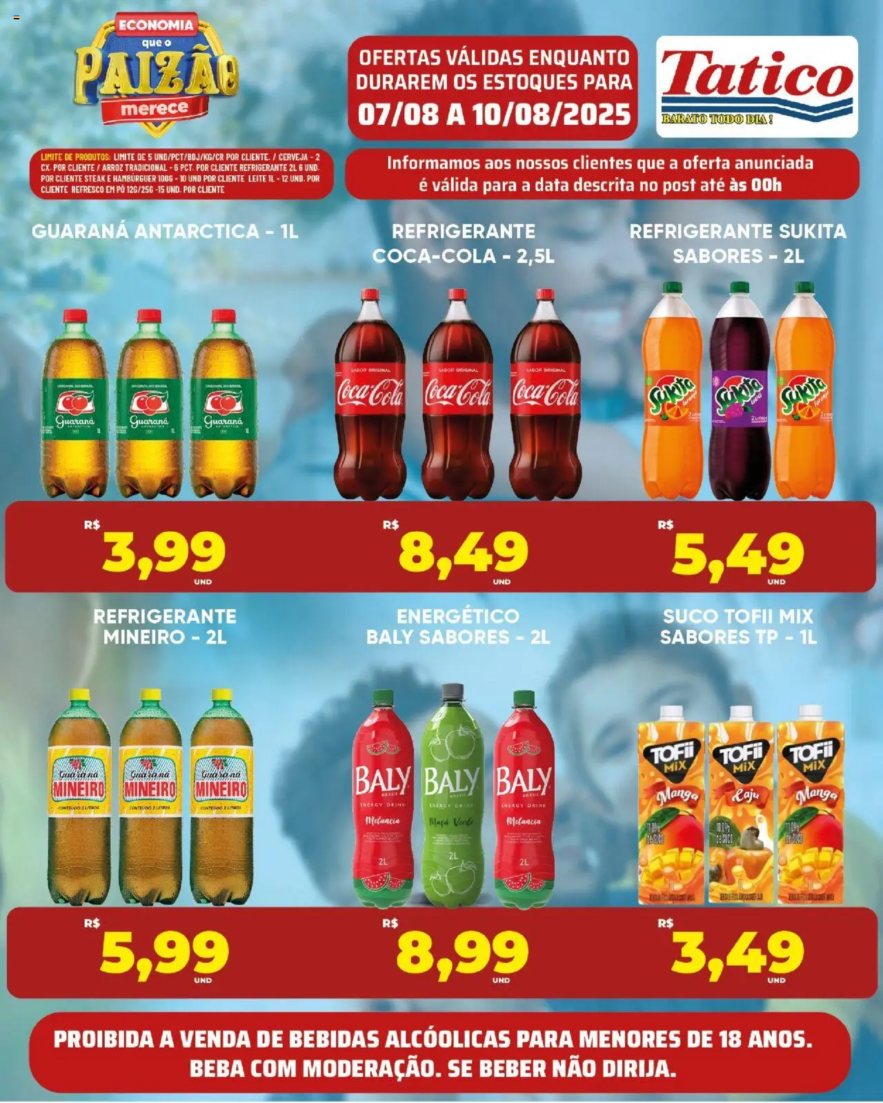 Tatico Folheto - válido de 08.08.2025 | Página: 29 | Produtos: Melancia, Refresco, Guaraná, Suco