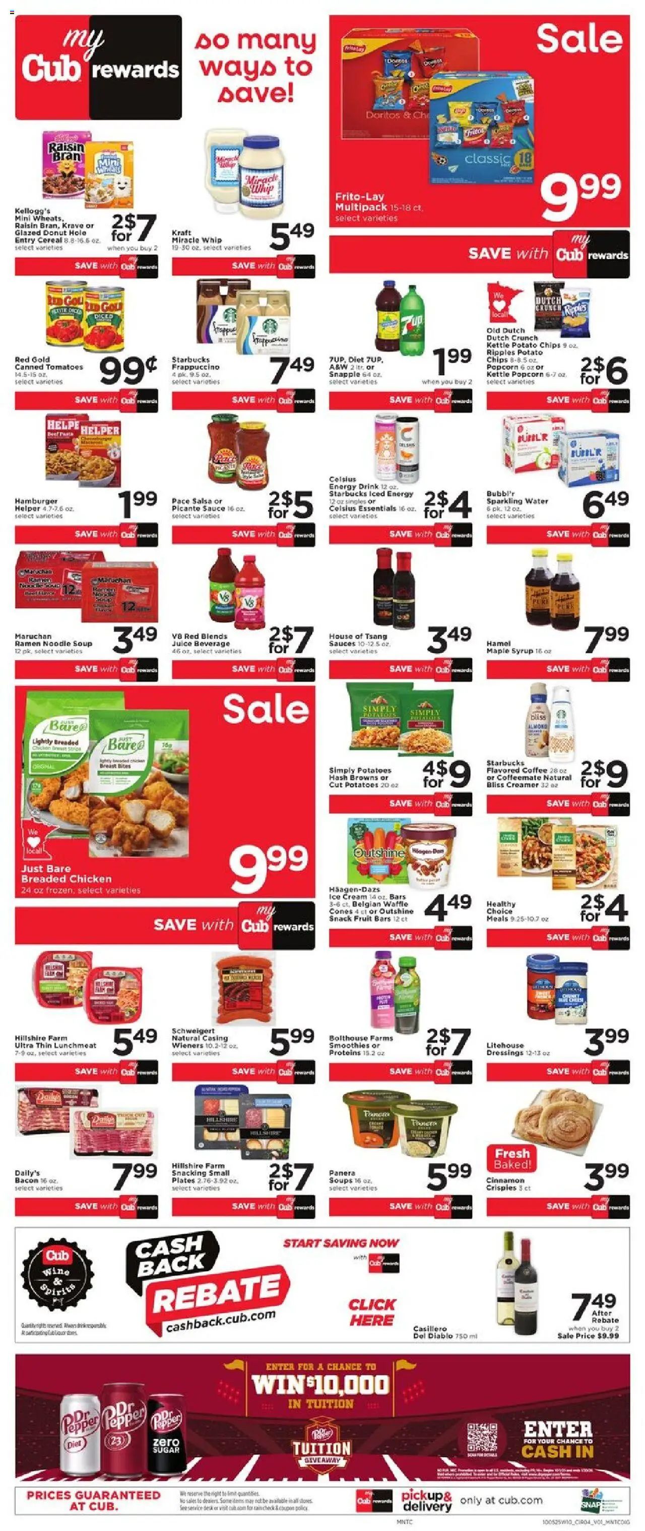 Cub Foods Weekly Ad - valid from 05.10.2025 | Page: 4 | Products: Beef, Ice cream, Pepper, Kettle