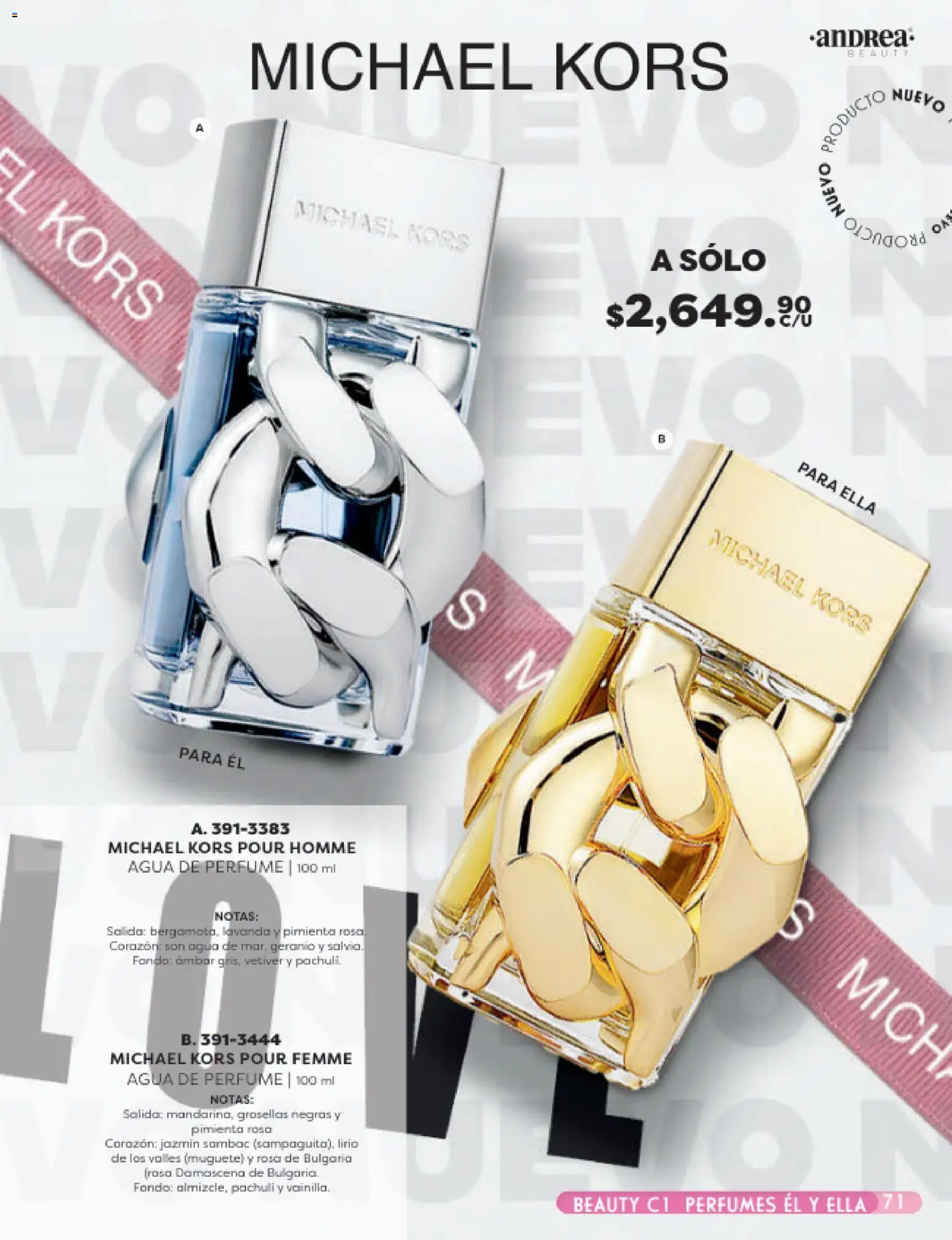 Nuevas ofertas de Andrea válidas en toda la República Mexicana desde el 25.01.2026. ¡Encuentra las mejores ofertas en Andrea catálogo Beauty! | Página: 71 | Productos: Pimienta, Agua, Perfume