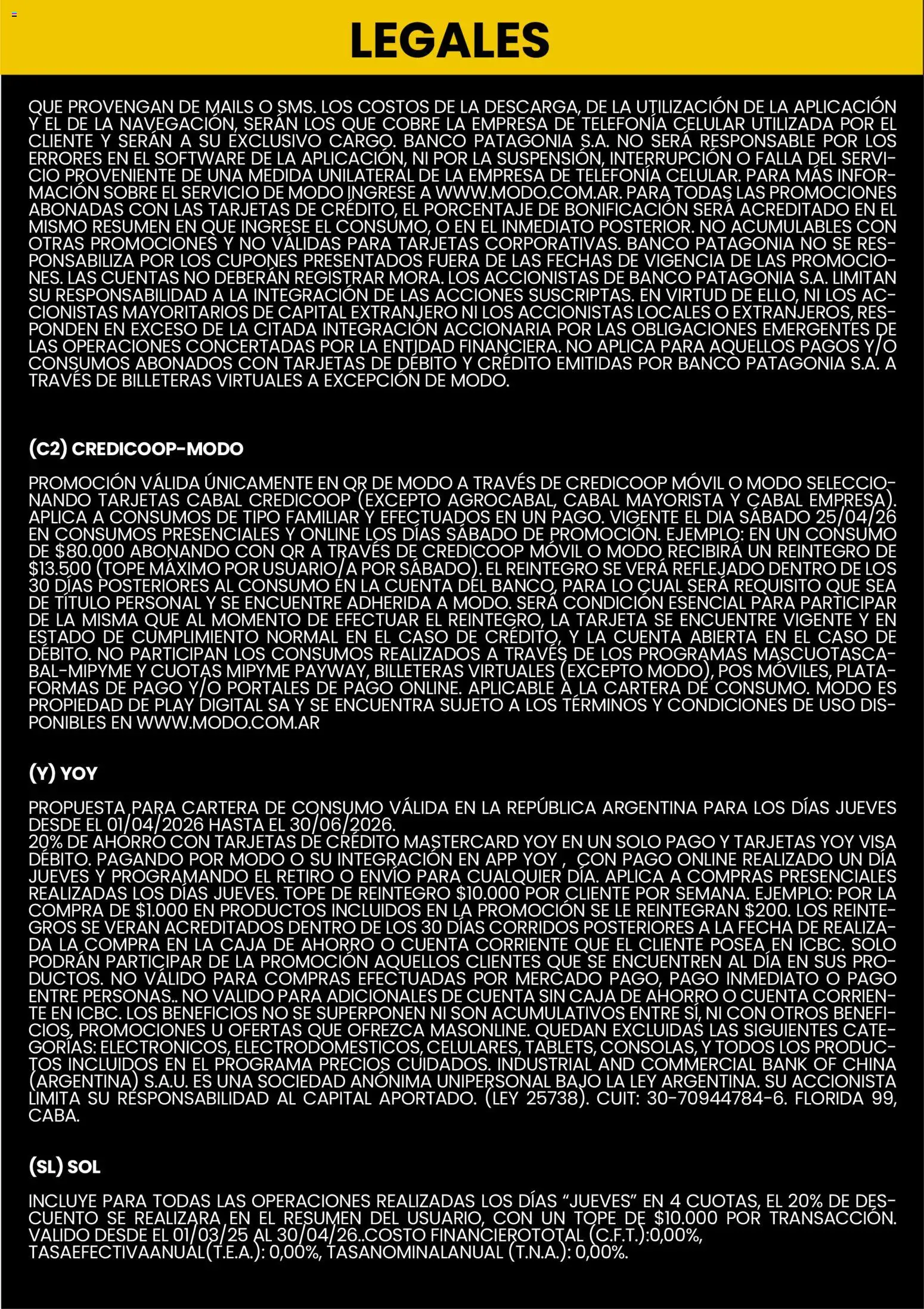 Punto Mayorista Medios de Pago │ válido desde el 01.04.2026 | Página: 9 | Productos: Cartera, Caso, Banco, Caja
