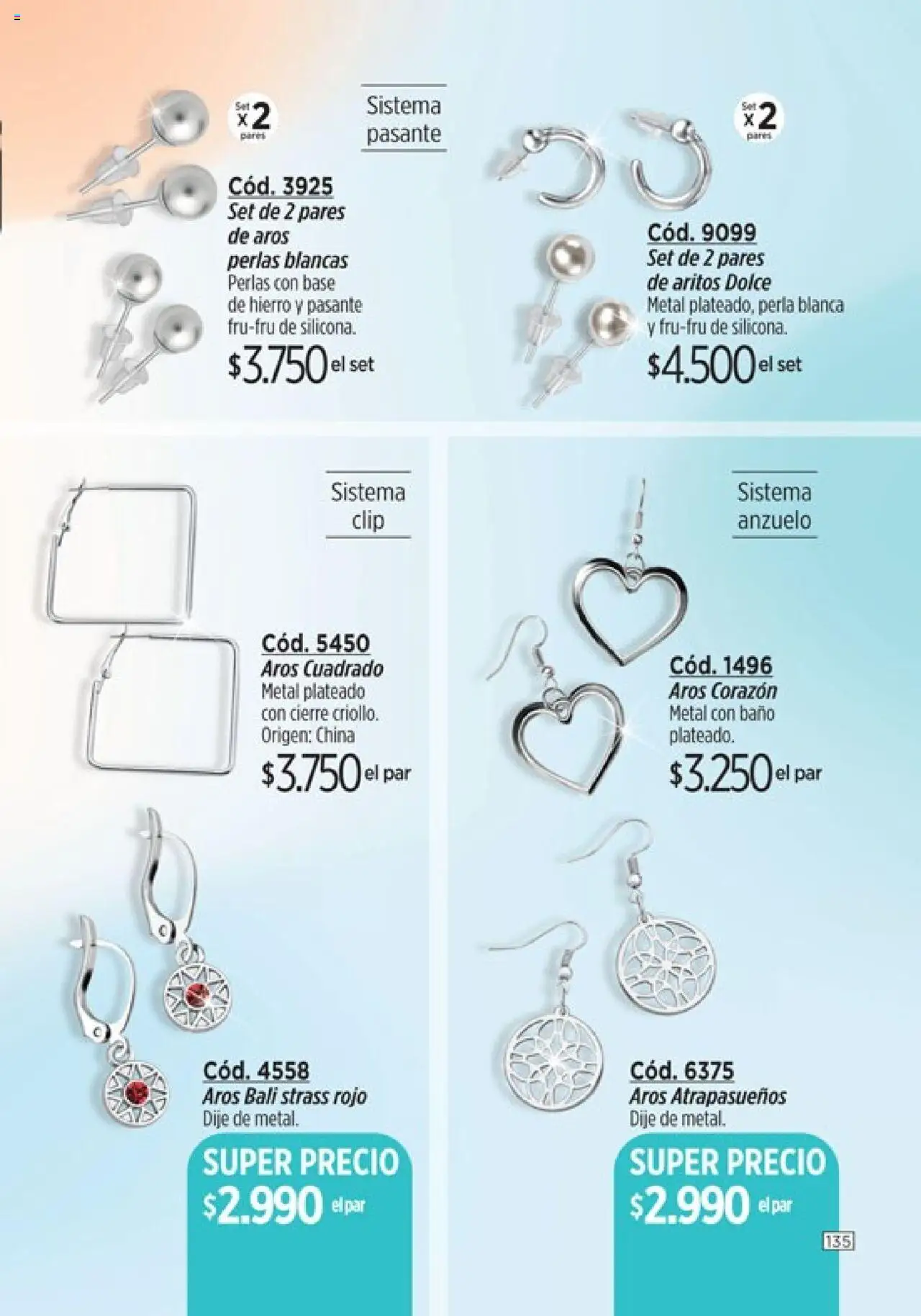 Catálogo Amodil Campaña 16 │ válido desde el 01.10.2025 | Página: 135 | Productos: Aros, Dije, Baño