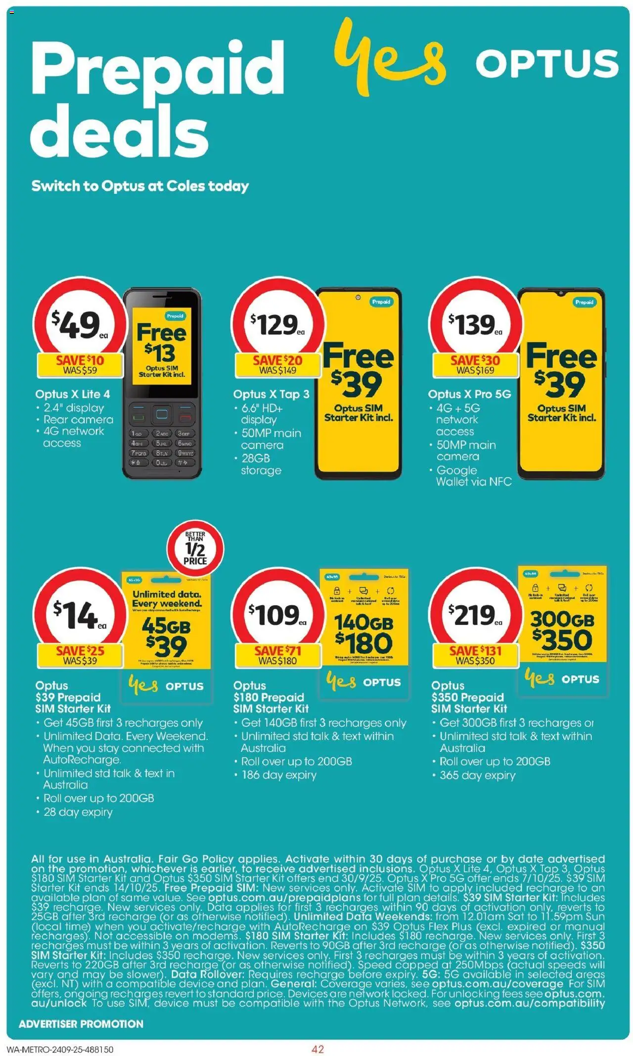 Coles catalogue - valid from 24.09.2025 | Page: 42 | Products: Tap, Date, Device, Camera