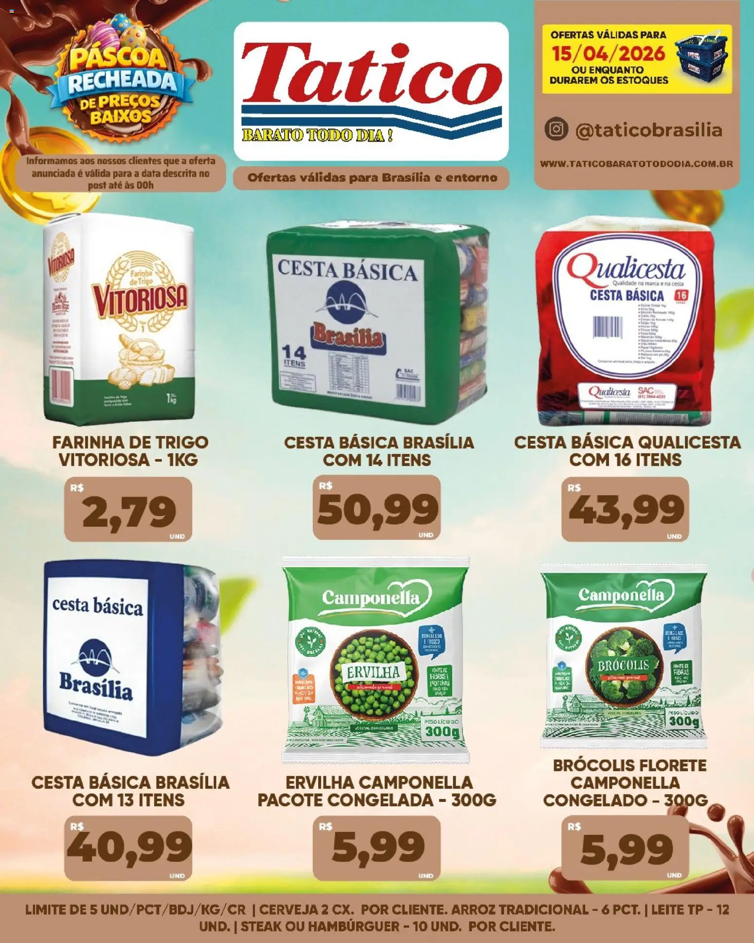 Tatico Folheto - válido de 16.04.2026 | Página: 43 | Produtos: Ervilha, Farinha de trigo, Leite, Hambúrguer