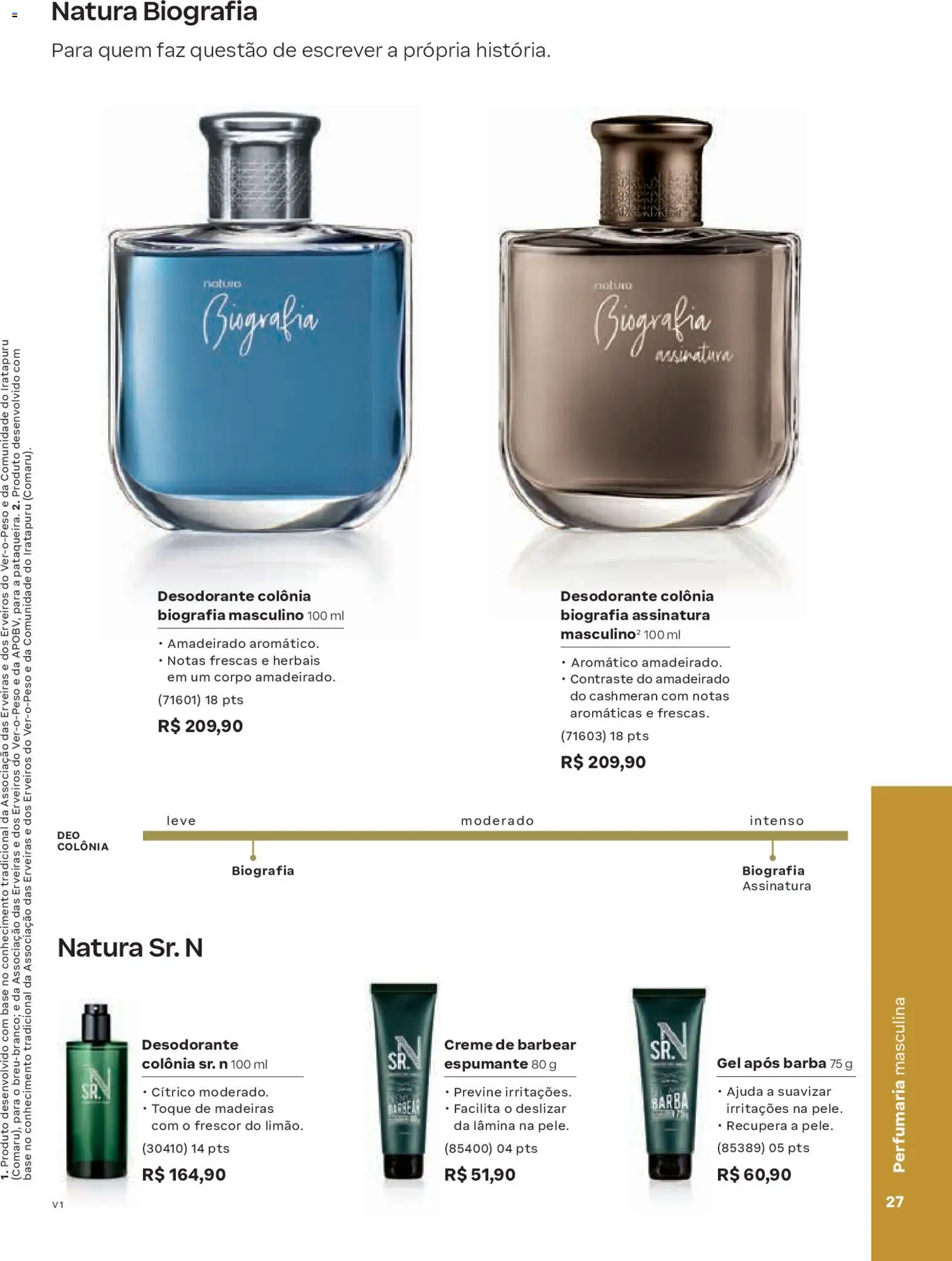 Natura Folheto - válido de 26.12.2025 | Página: 27 | Produtos: Espumante, Desodorante, Creme, Creme de barbear