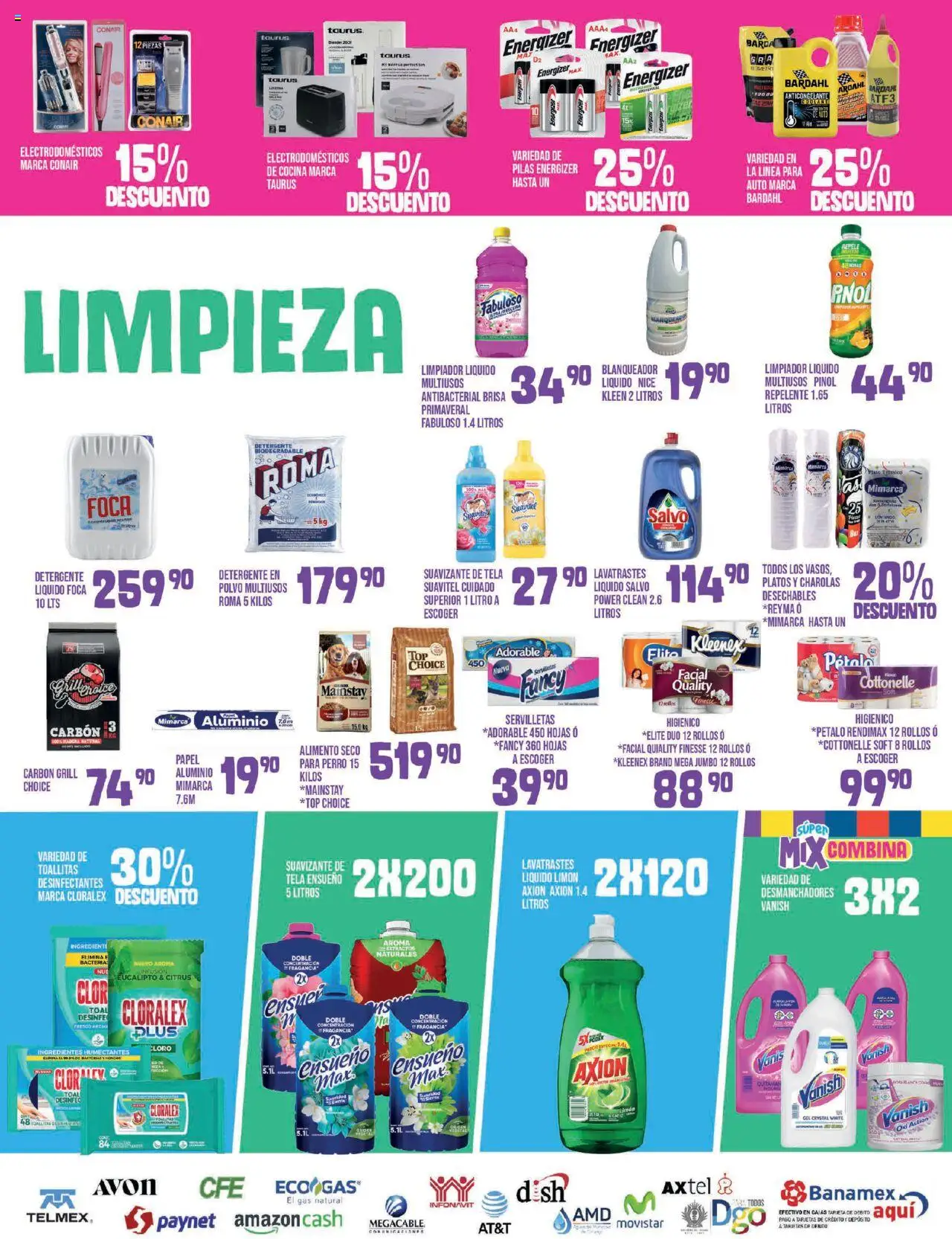 Nuevas ofertas de Alsuper válidas en toda la República Mexicana desde el 01.08.2025. ¡Encuentra las mejores ofertas en Alsuper - Folleto - Durango! | Página: 5 | Productos: Limón, Repelente, Cloro, Servilletas