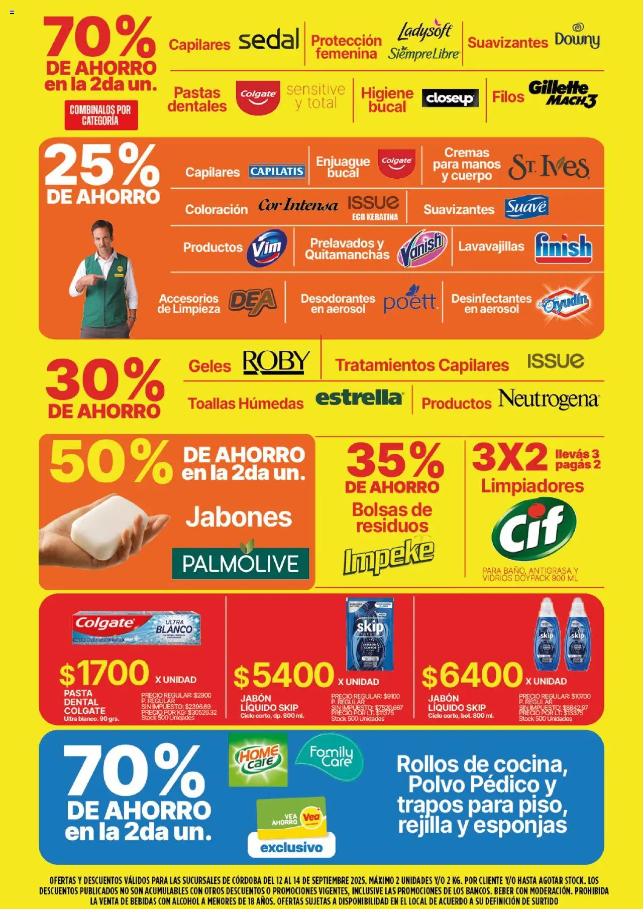 Vea - Ofertas | Córdoba │ válido desde el 12.09.2025 | Página: 7 | Productos: Toallas, Pasta dental, Quitamanchas, Pasta