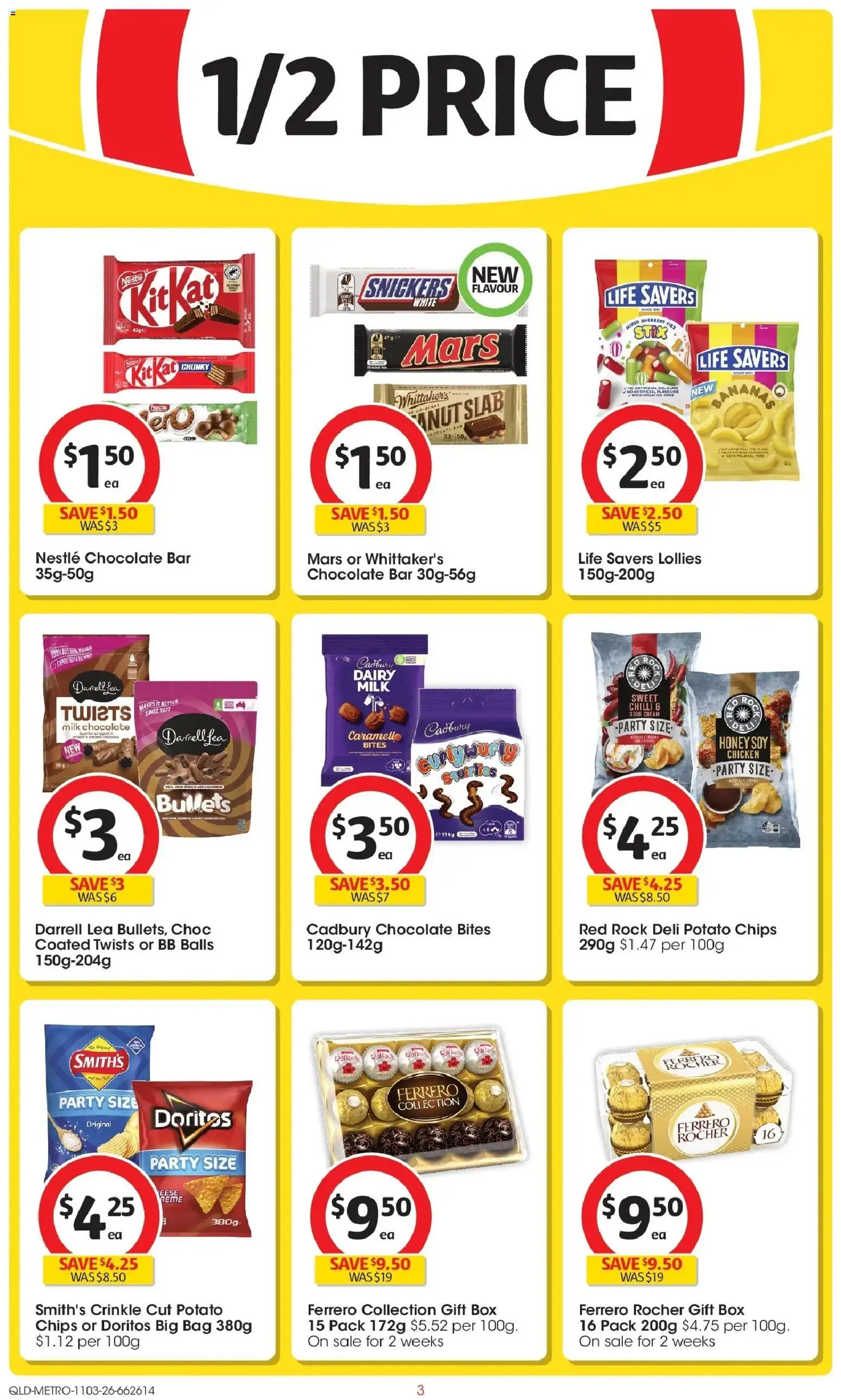 Coles catalogue - valid from 11.03.2026 | Page: 3 | Products: Box, Dairy, Chocolate, Chips