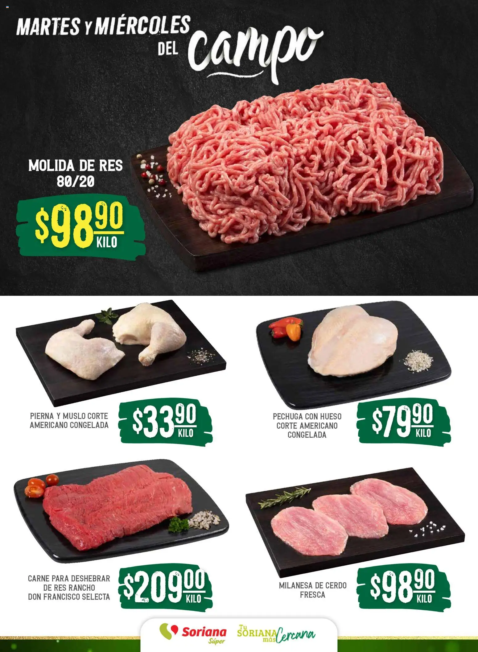 Nuevas ofertas de Soriana válidas en toda la República Mexicana desde el 02.12.2025. ¡Encuentra las mejores ofertas en Soriana - Martes y Miércoles del Campo Súper: Tijuana, Mexicali, Ensenada, San Luis Río Colorado y Tecate! | Página: 4 | Productos: Milanesa, Cerdo, Res