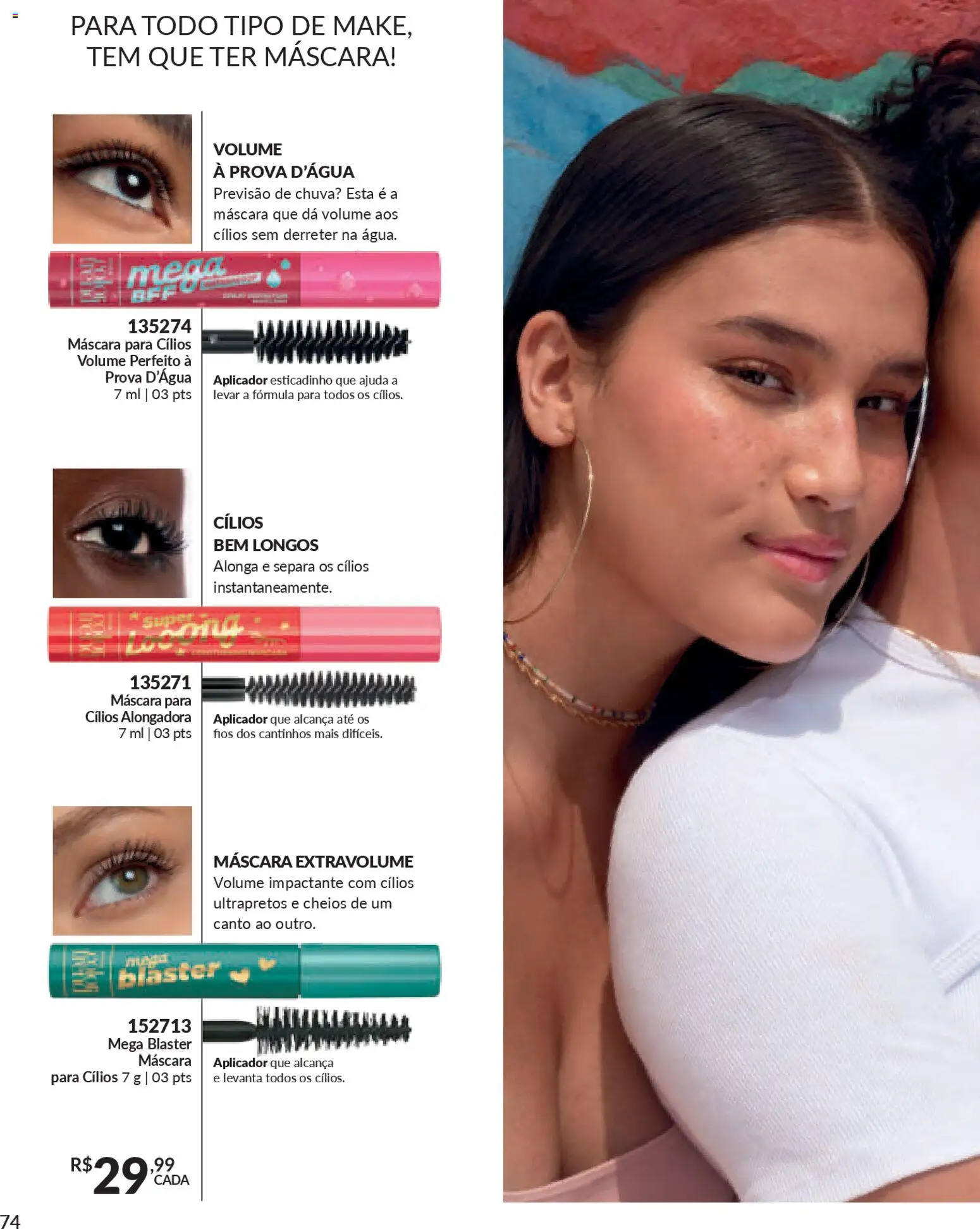 Avon Folheto - válido de 19.12.2025 | Página: 74 | Produtos: Máscara para cílios