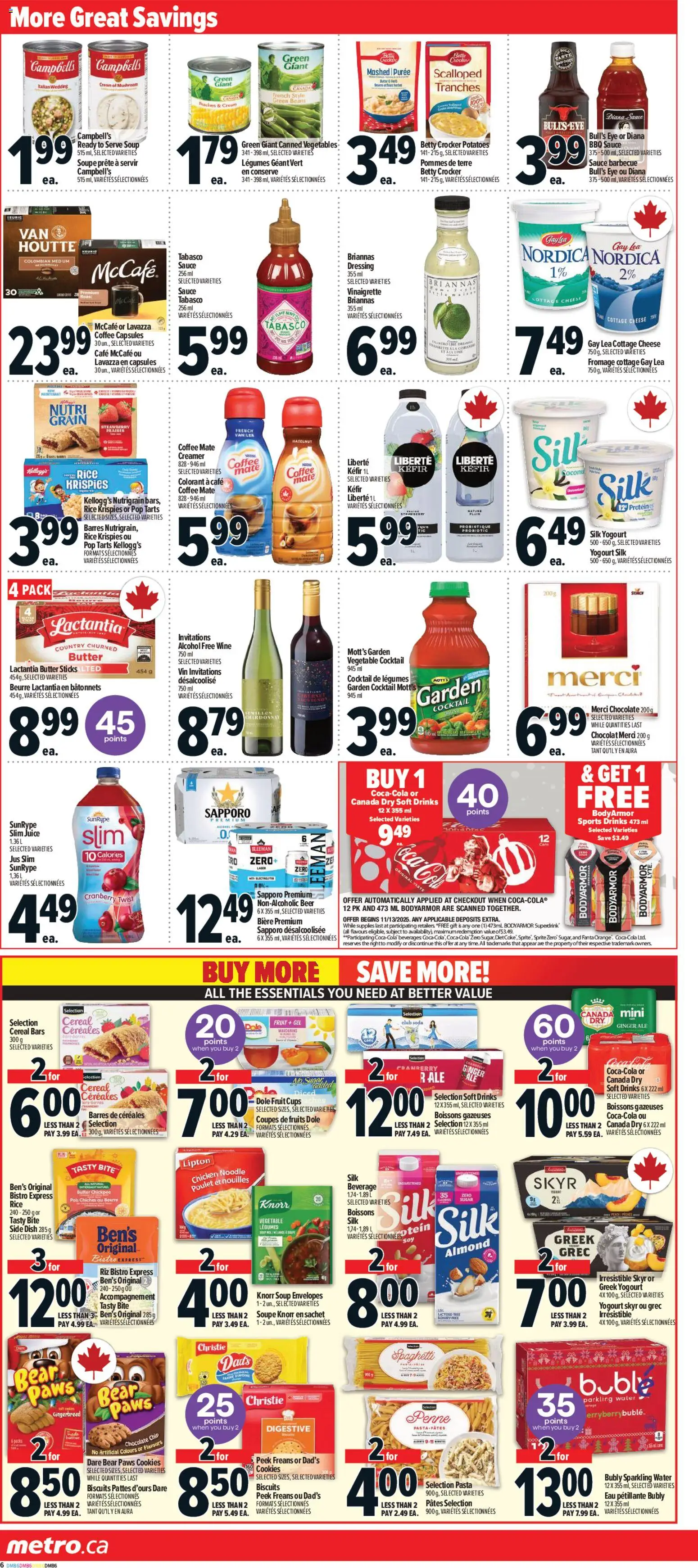 Metro flyer valid from 20.11.2025 | Page: 12 | Products: Rice, Cheese, Coffee, Beer