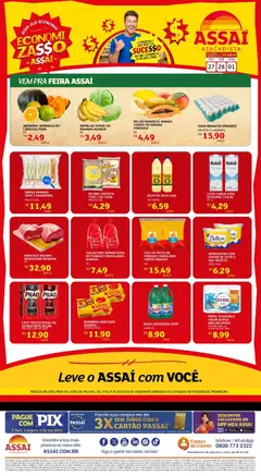 Encarte Assaí Atacadista - TO - Pré-Visualização do folheto da loja Assaí Atacadista, válido de 27.02.2026 | Página: 1 | Produtos: Pneus, Creme, Creme de leite, Margarina