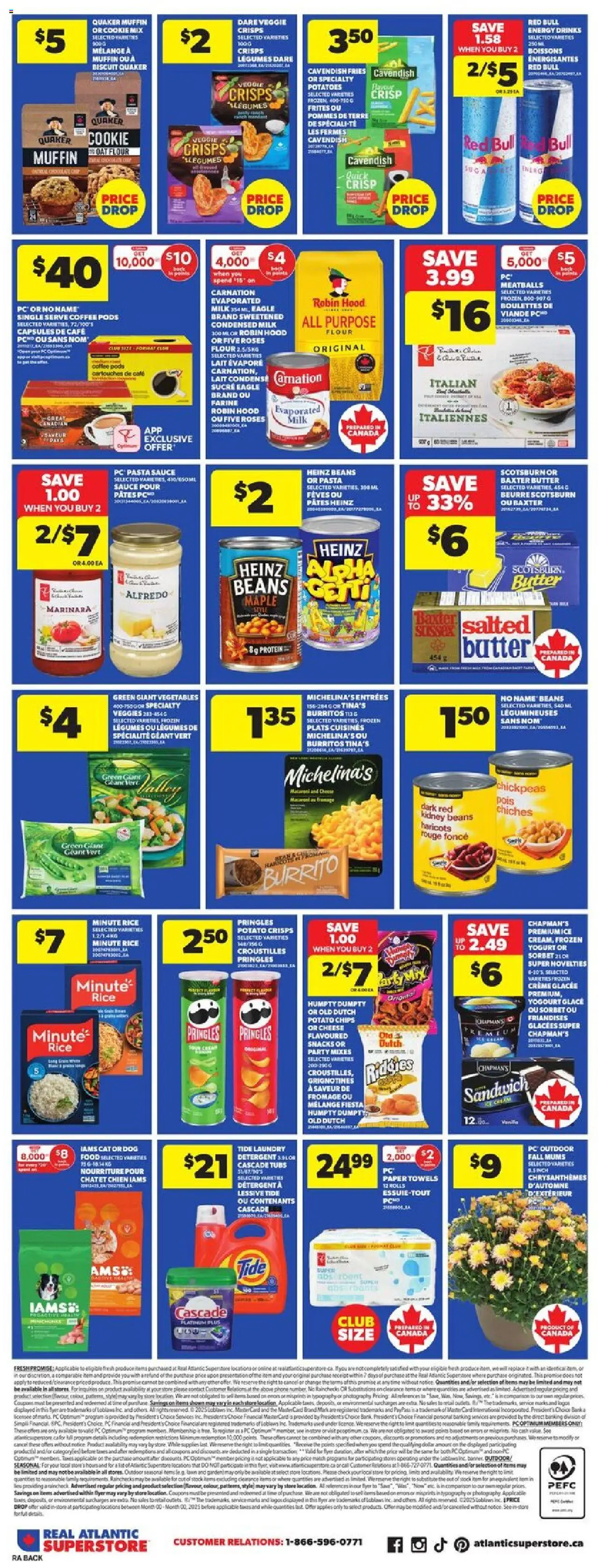 Atlantic Superstore flyer valid from 11.09.2025 | Page: 4 | Products: Rice, Potatoes, Milk, Yogurt