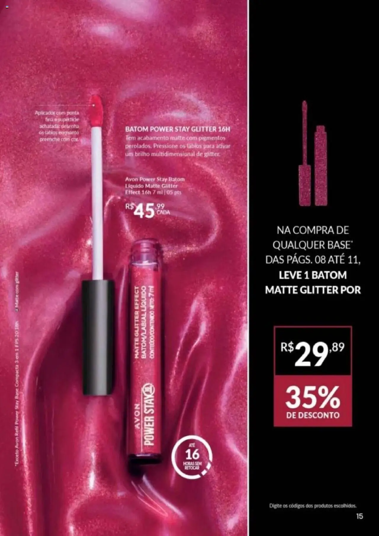 Avon Folheto - válido de 26.09.2025 | Página: 15 | Produtos: Batom, Base
