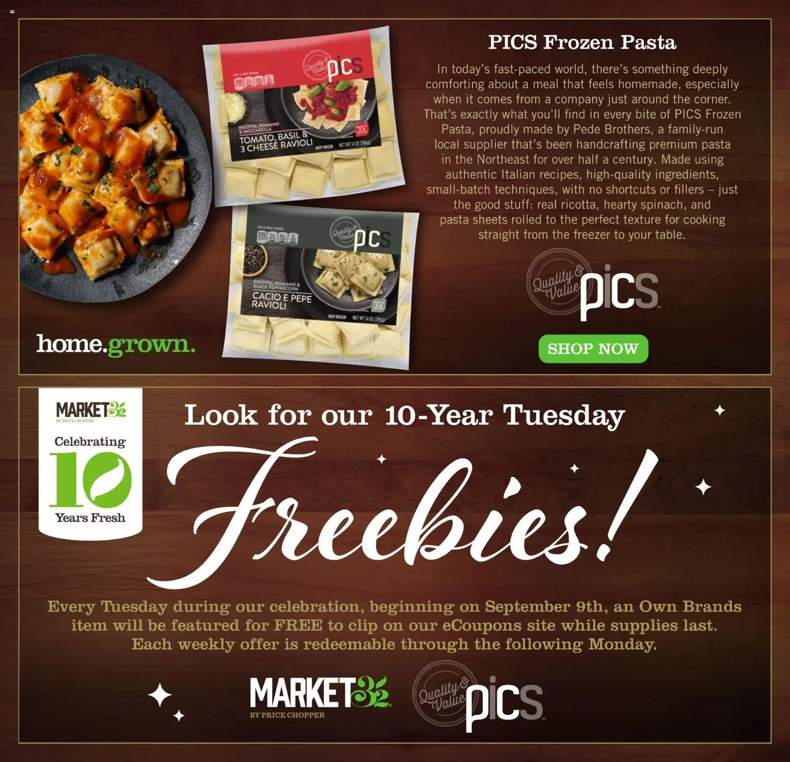 Price Chopper Ten Year Anniversary - valid from 14.09.2025 | Page: 9 | Products: Clip, Cheese, Pasta, Freezer