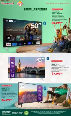 Vista previa de Del Sol y Woolworth - Catálogo Feliz NaviDar y Compartir , nuevo folleto de la tienda, válido en México a partir del 09.10.2025 | Página: 36 | Productos: Pantallas, Top, Video