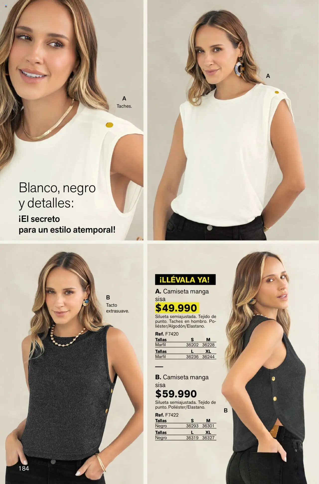 Leonisa revista - valida desde el 12.09.2025 | Página: 184 | Productos: Camiseta, Camiseta manga sisa