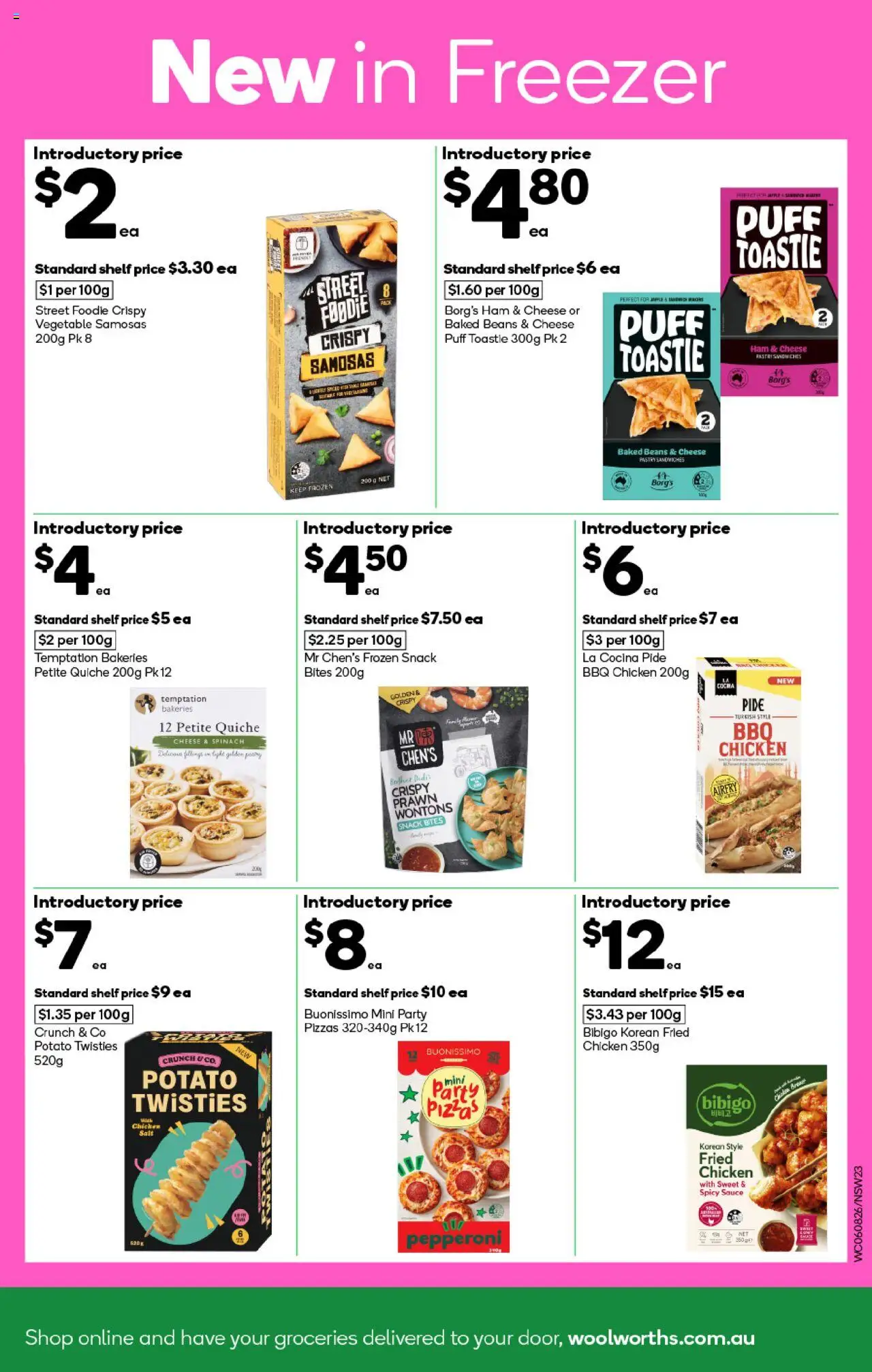 Woolworths catalogue - valid from 06.08.2025 | Page: 23 | Products: Cheese, Ham, Pastry, Freezer