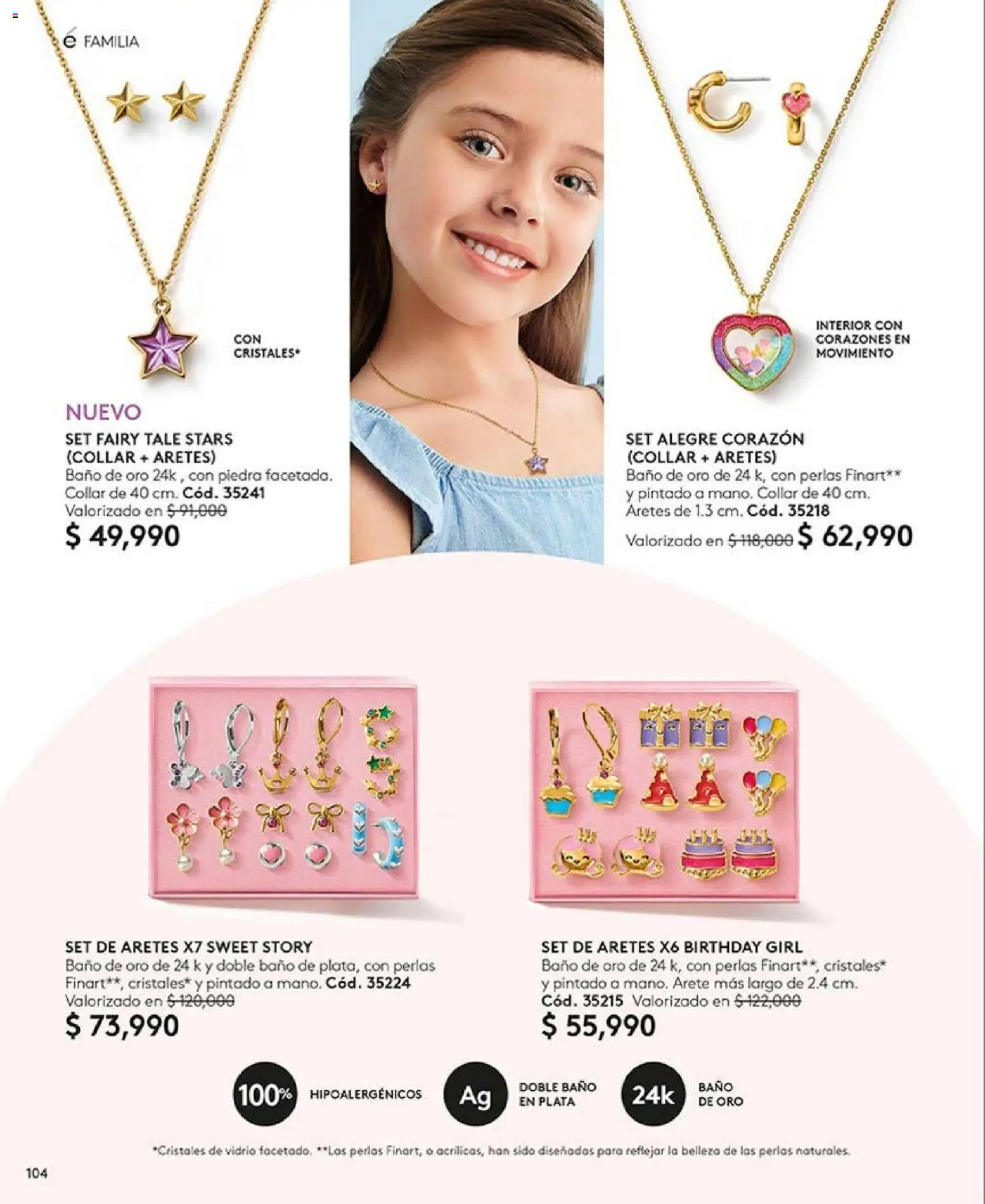 Ésika revista - valida desde el 01.01.2026 | Página: 104 | Productos: Aretes, Baño, Collar