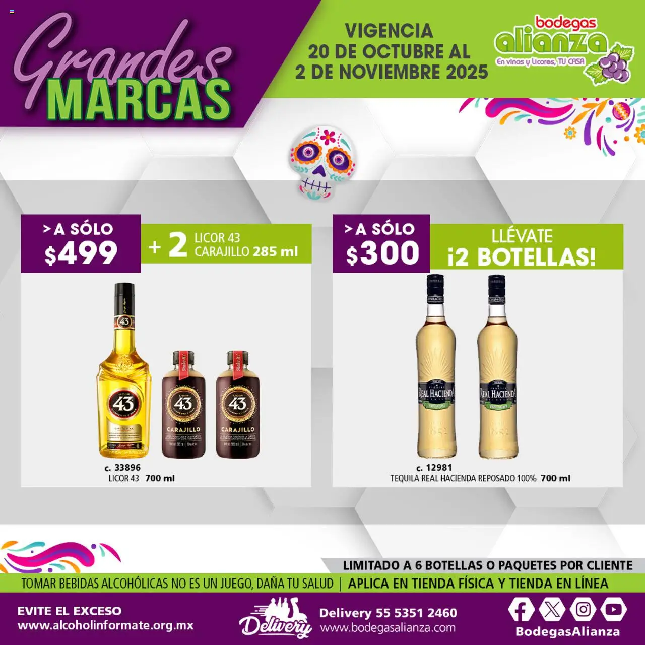 Nuevas ofertas de Bodegas Alianza válidas en toda la República Mexicana desde el 20.10.2025. ¡Encuentra las mejores ofertas en Bodegas Alianza catálogo Las ofertas de la semana! | Página: 18 | Productos: Tequila